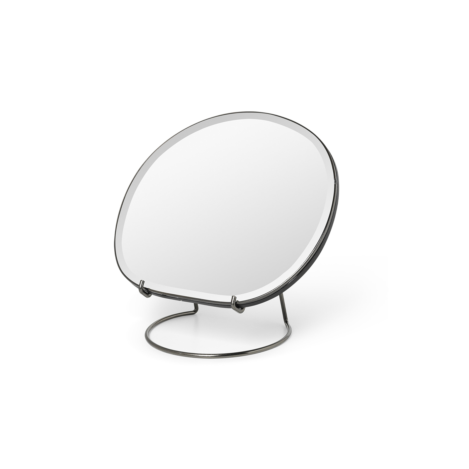 ferm LIVING table mirror Pond, chrome, width 21 cm, glass