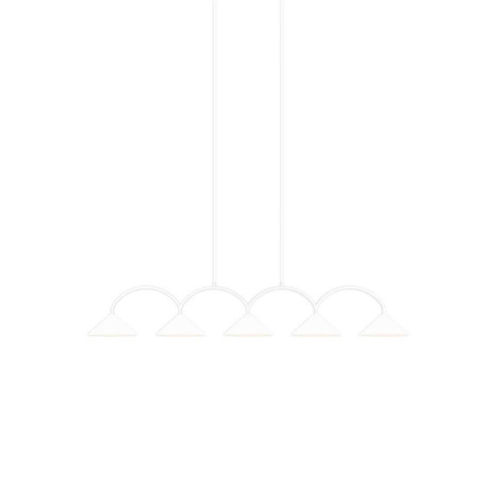 Globen Lighting Hängelampe CURVE 5, weiß, 5-flg., 165 cm günstig online kaufen