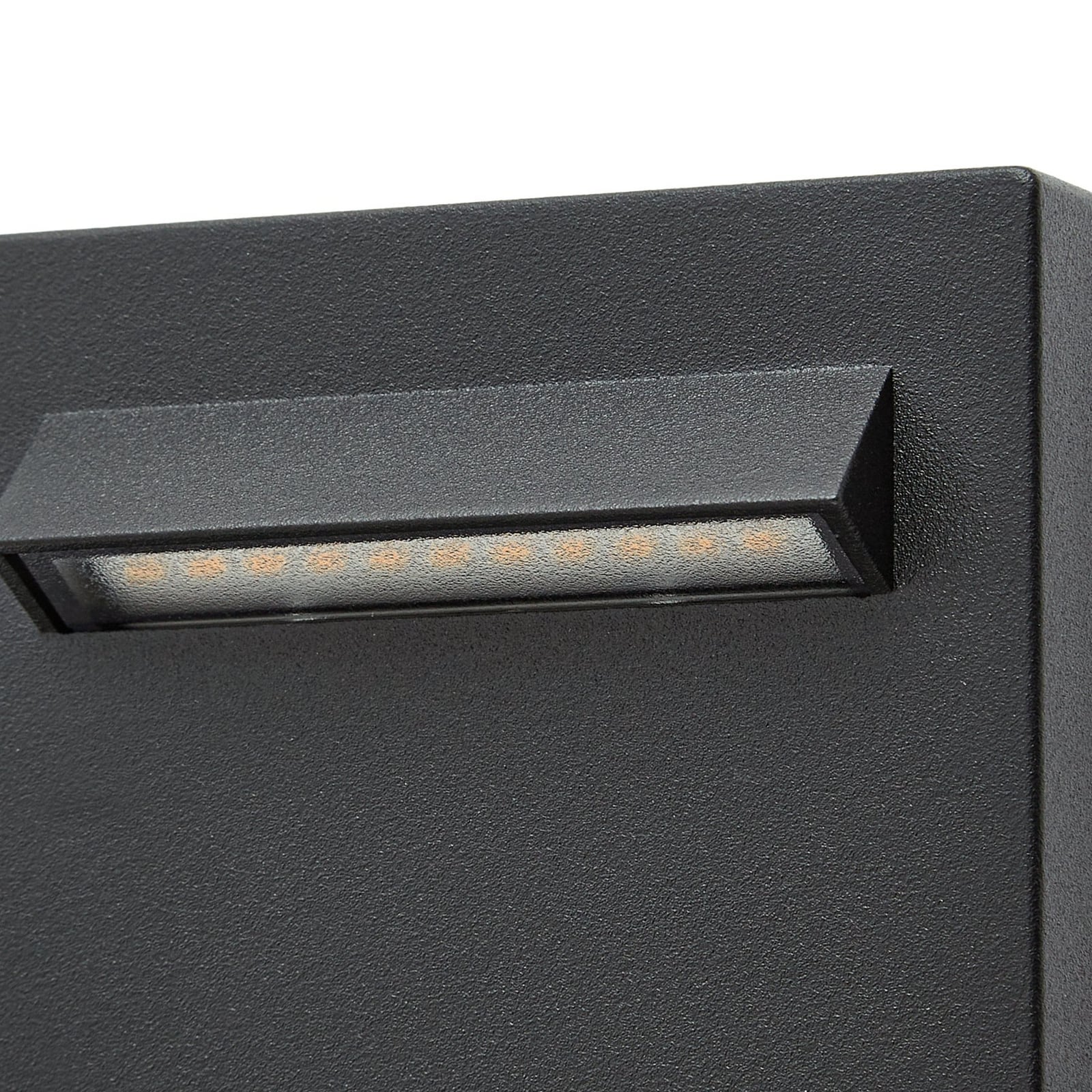 Joril LED-Außenwandleuchte, schwarz, 9,4 cm, Aluminium, IP65 - Lucande