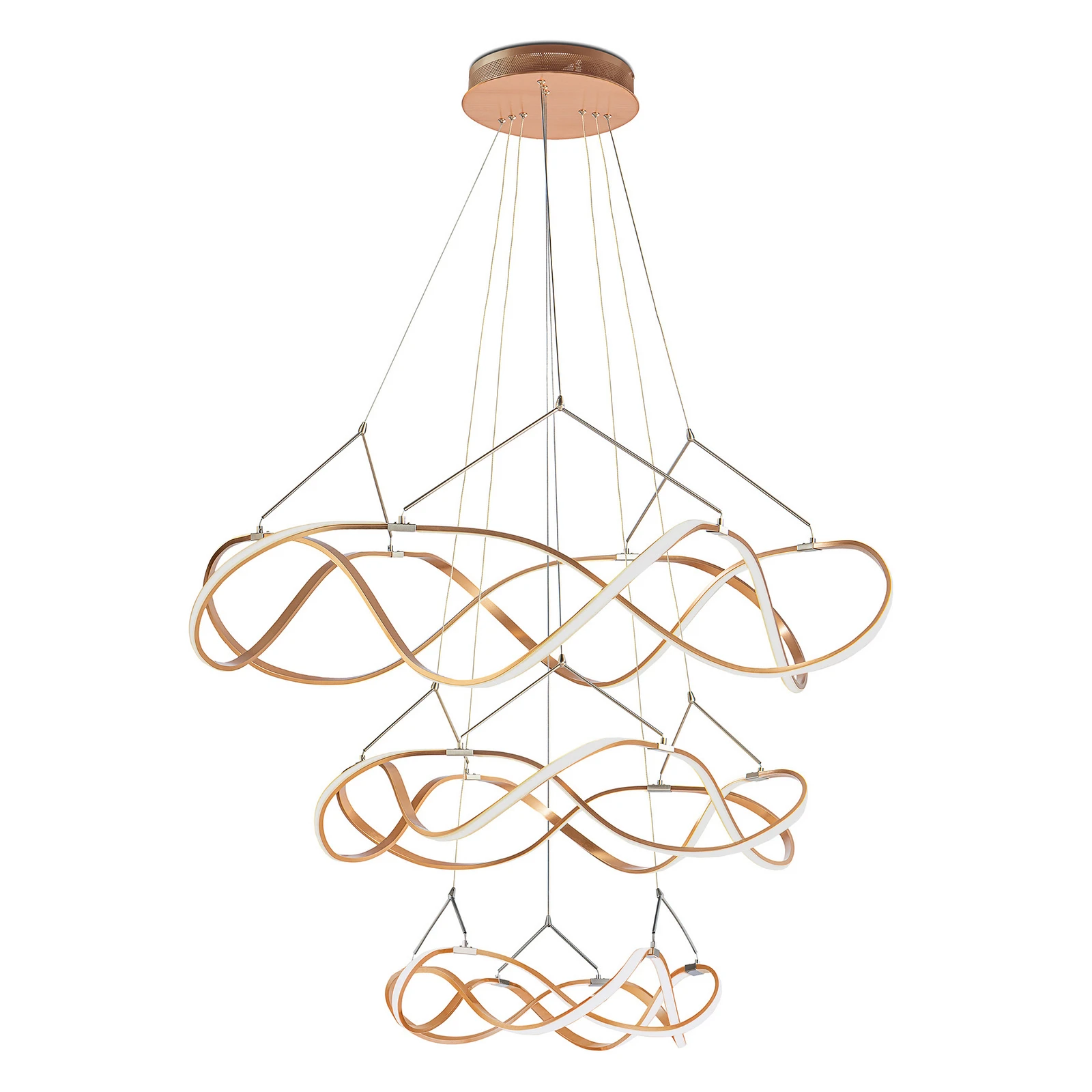 LED pakabinamas šviestuvas "Molly", 3 pakopų, pritemdytas, Ø 110,3 cm, rožinis