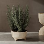 ferm LIVING bloempot Evoke Low, beige, 25 liter, glasvezel