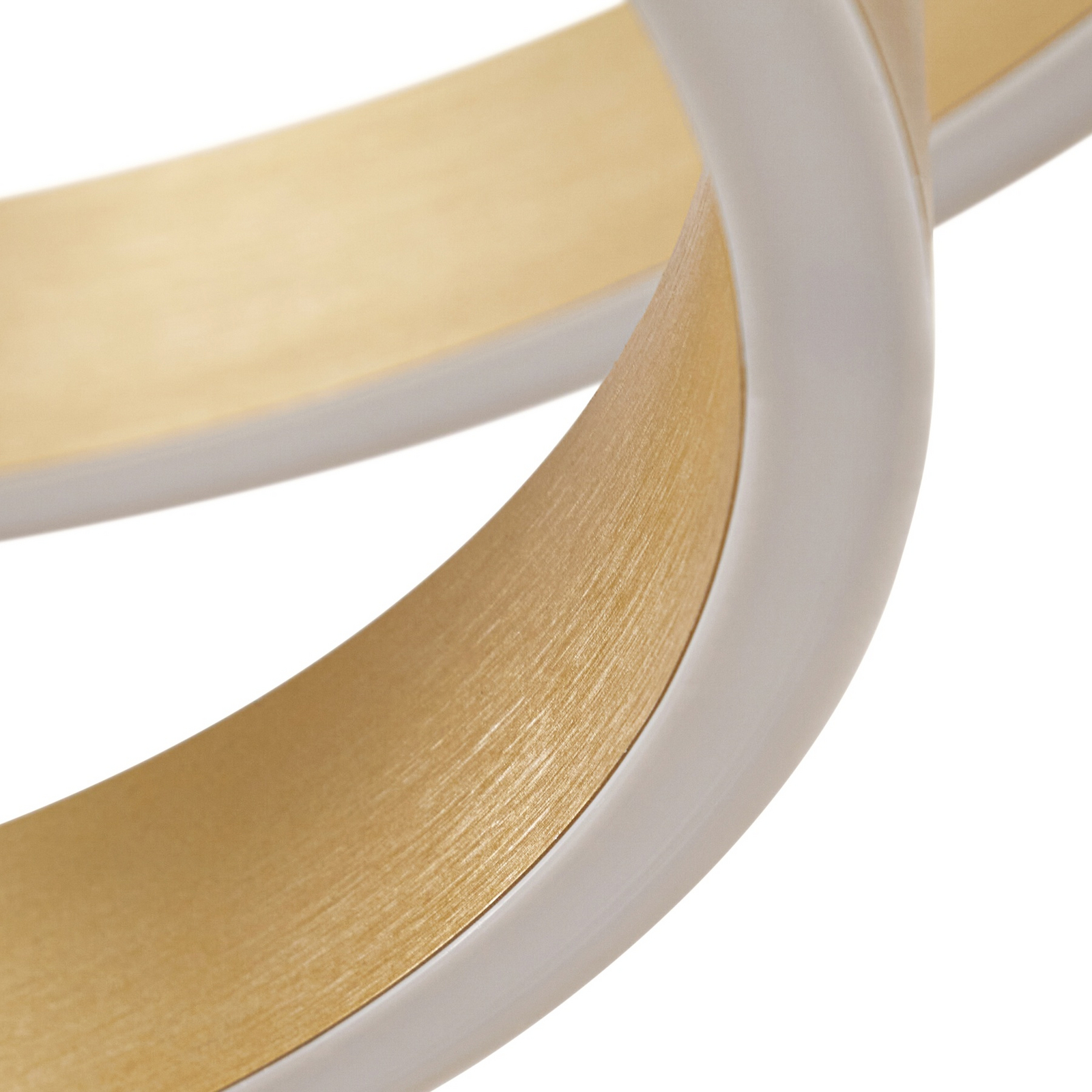 Lucande LED Pendant lamp Yonam, 2-flg., gold