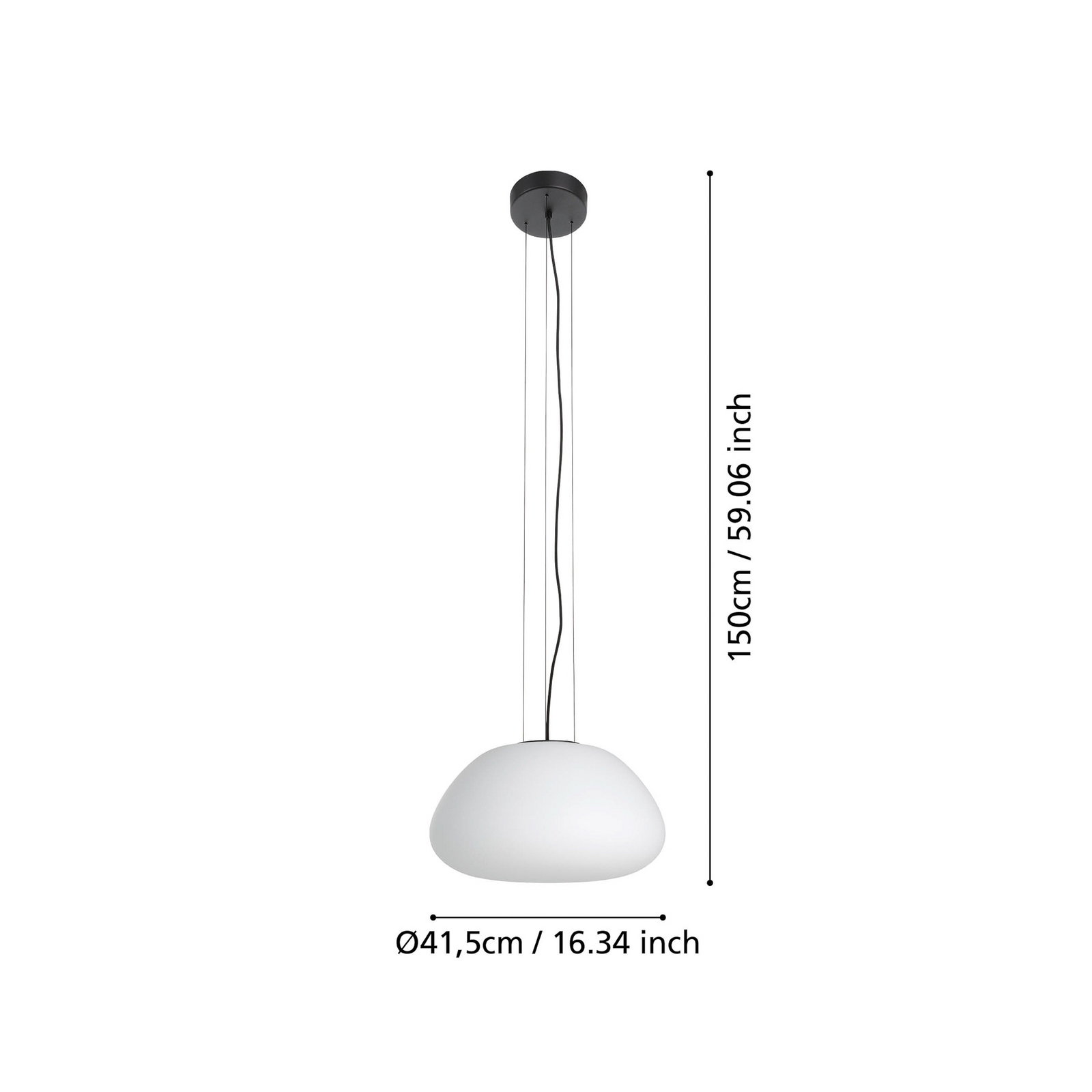 Lampa Stars of Light Balmes, bijela, Ø 42 cm, staklo