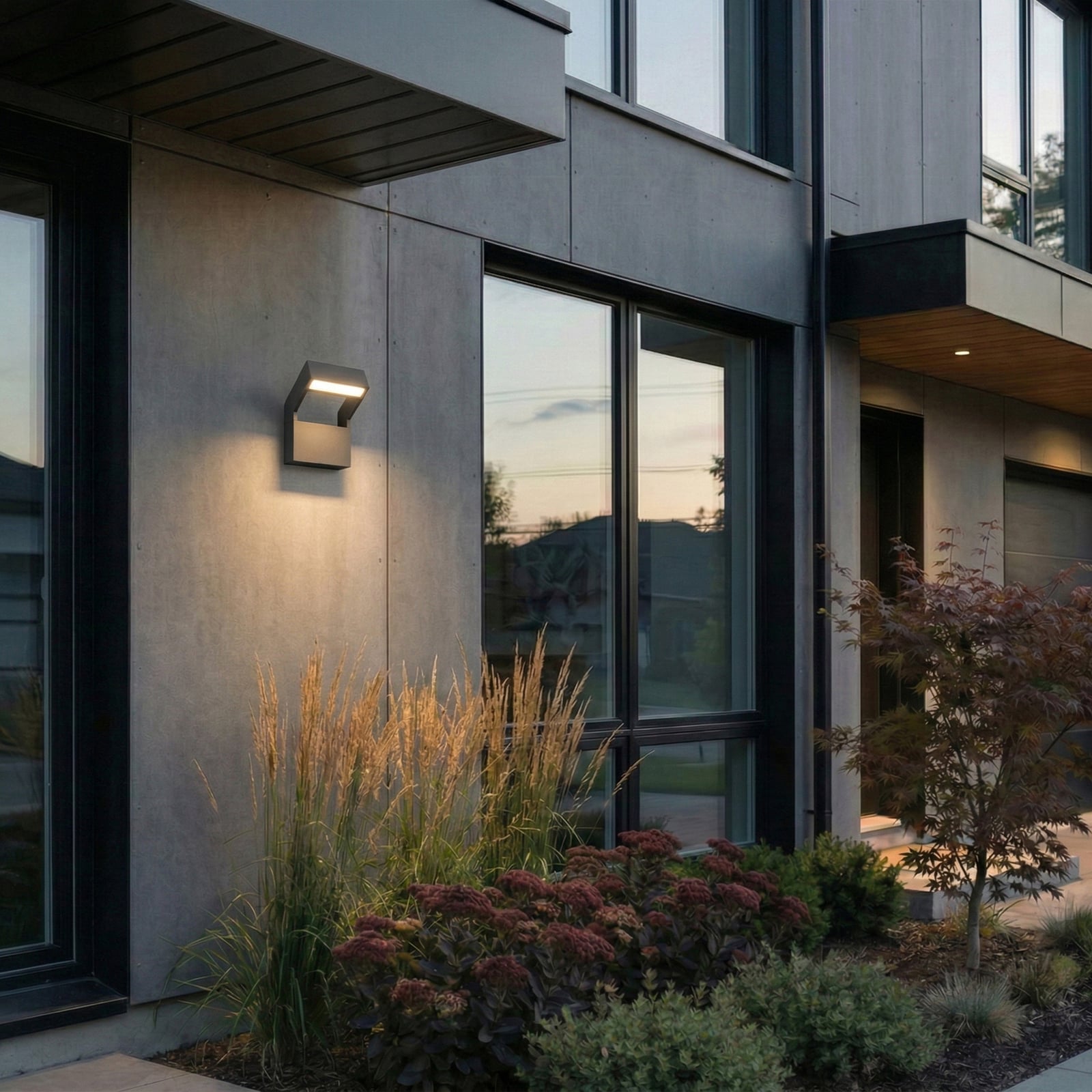 Candeeiro de parede exterior LED Arcchio Kovato, cinzento escuro, IP65