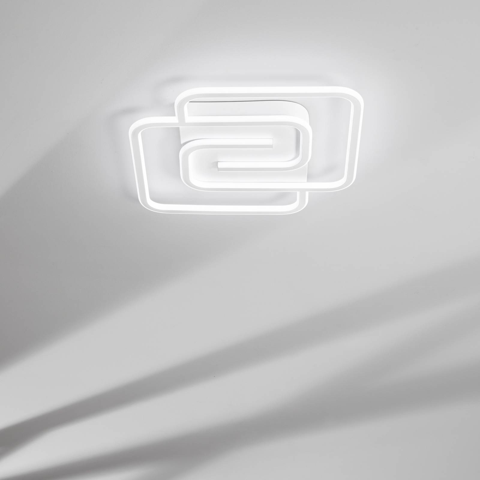  Luce Ambiente Design Led-wandlampe Cayman Quadrata, Weiß Breite 49 Cm, Metall Cct 
