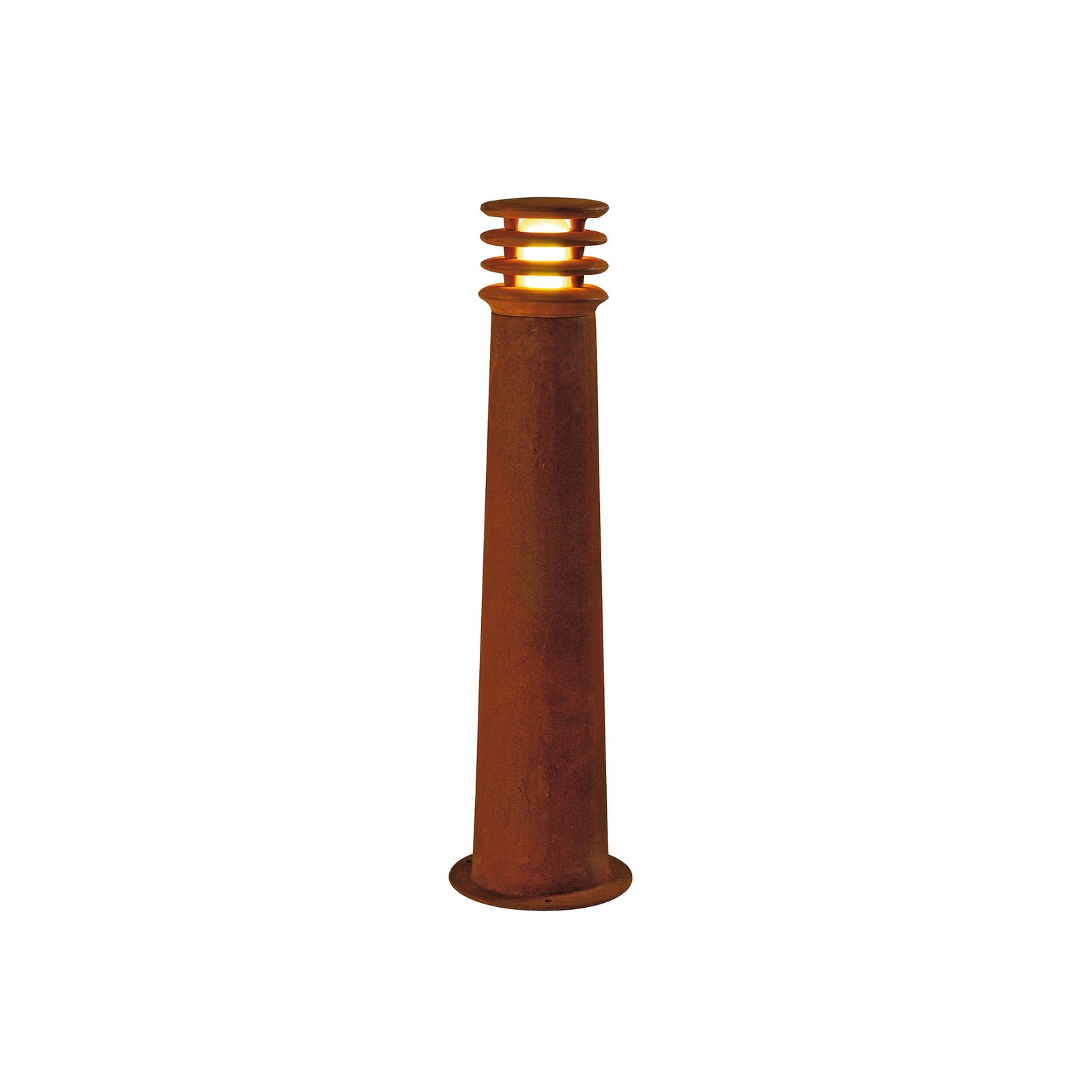 SLV Borne lumineuse Rusty 70, couleur rouille, acier, hauteur 70 cm, IP55