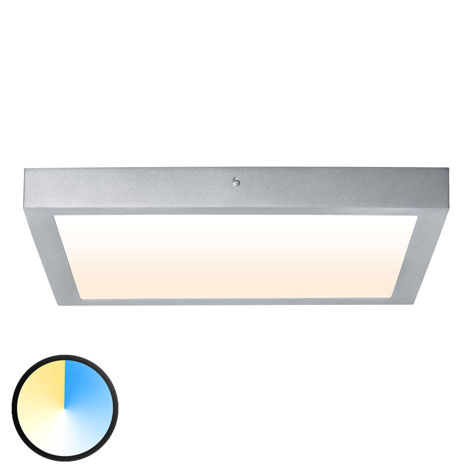 Paulmann Carpo LED ceiling lamp chrome 40 x cm, for Living / Dining Room, metal, plastic, 21 W, energy efficiency: A+, L: 40 cm, W: 40 cm, H: 3.8 cm
