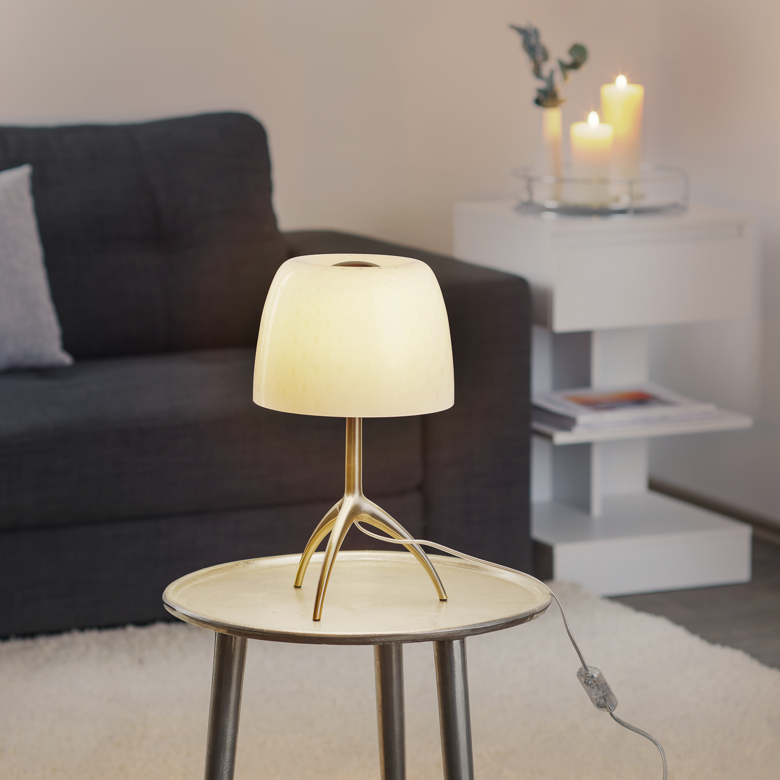Foscarini Lumiere 30 Tischlampe Blasenglas