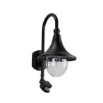 Daphne Aplique de Pared Exterior w/Sensor Black - Lindby