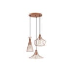 Pendant light Mezopotamya N-1298 3-bulb copper