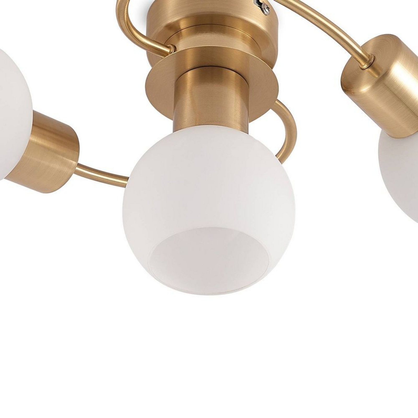 Ciala 3 Candeeiro de Tecto Brass/Opal - Lindby