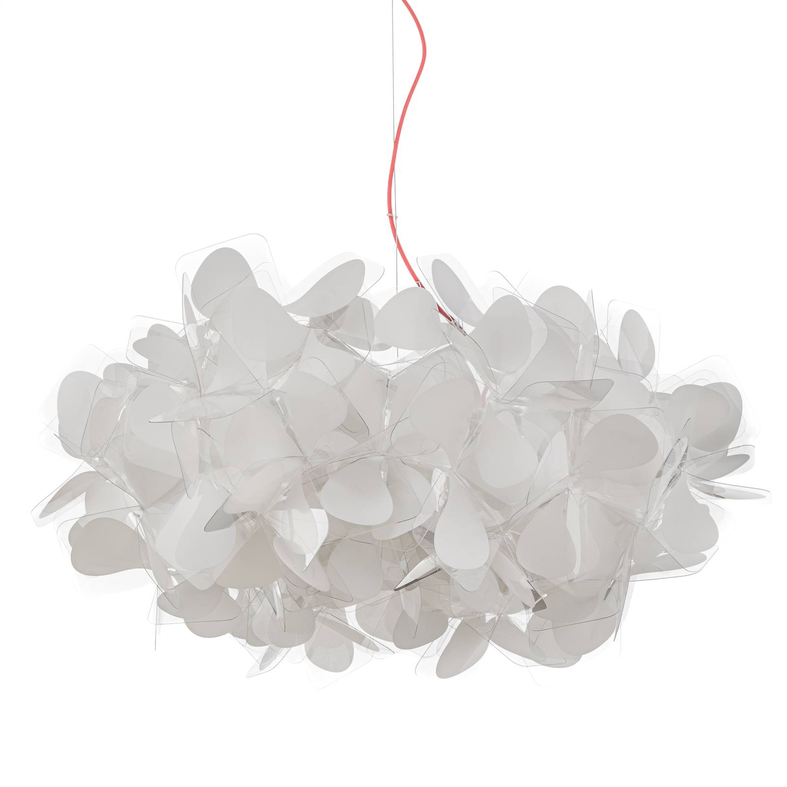 Lampa wisząca Slamp Clizia Mama Non Mama, Ø53cm, biały/czerwony
