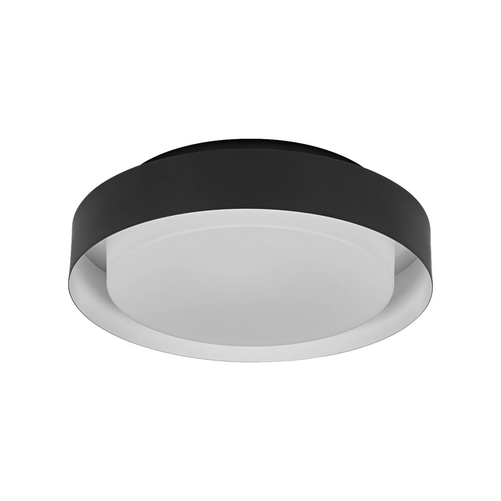 OSRAM Deckenlampe ORBIS MADRID, schwarz, Ø 29 cm Metall/Glas