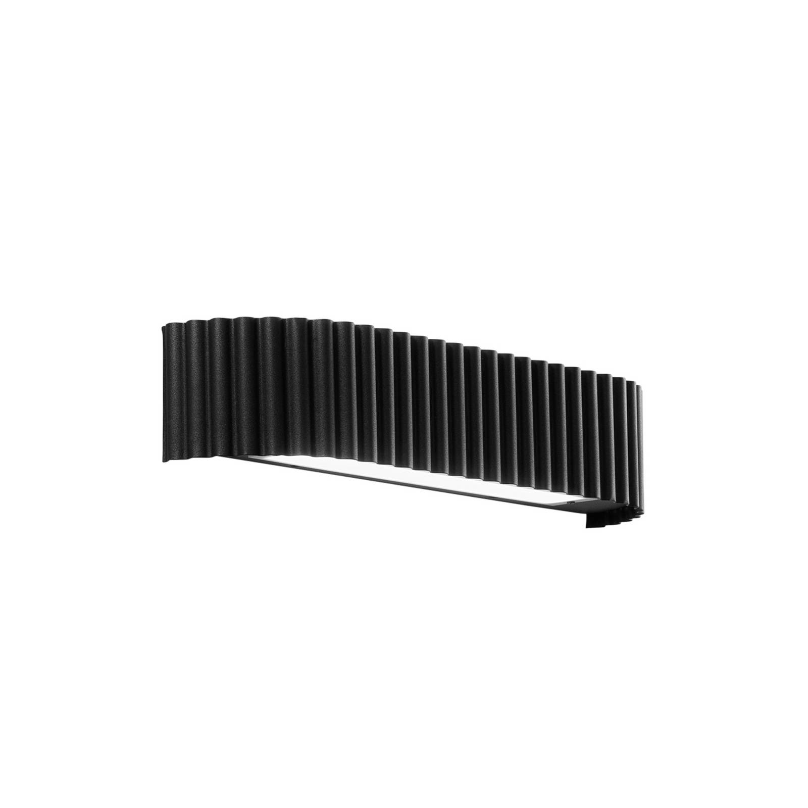 LED-Wandlampe Niike, schwarz, Breite 40 cm, Metall, CCT günstig online kaufen