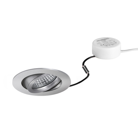 BRUMBERG spot encastré LED Tirrel-R, RC, driver rond, aluminium mat ...