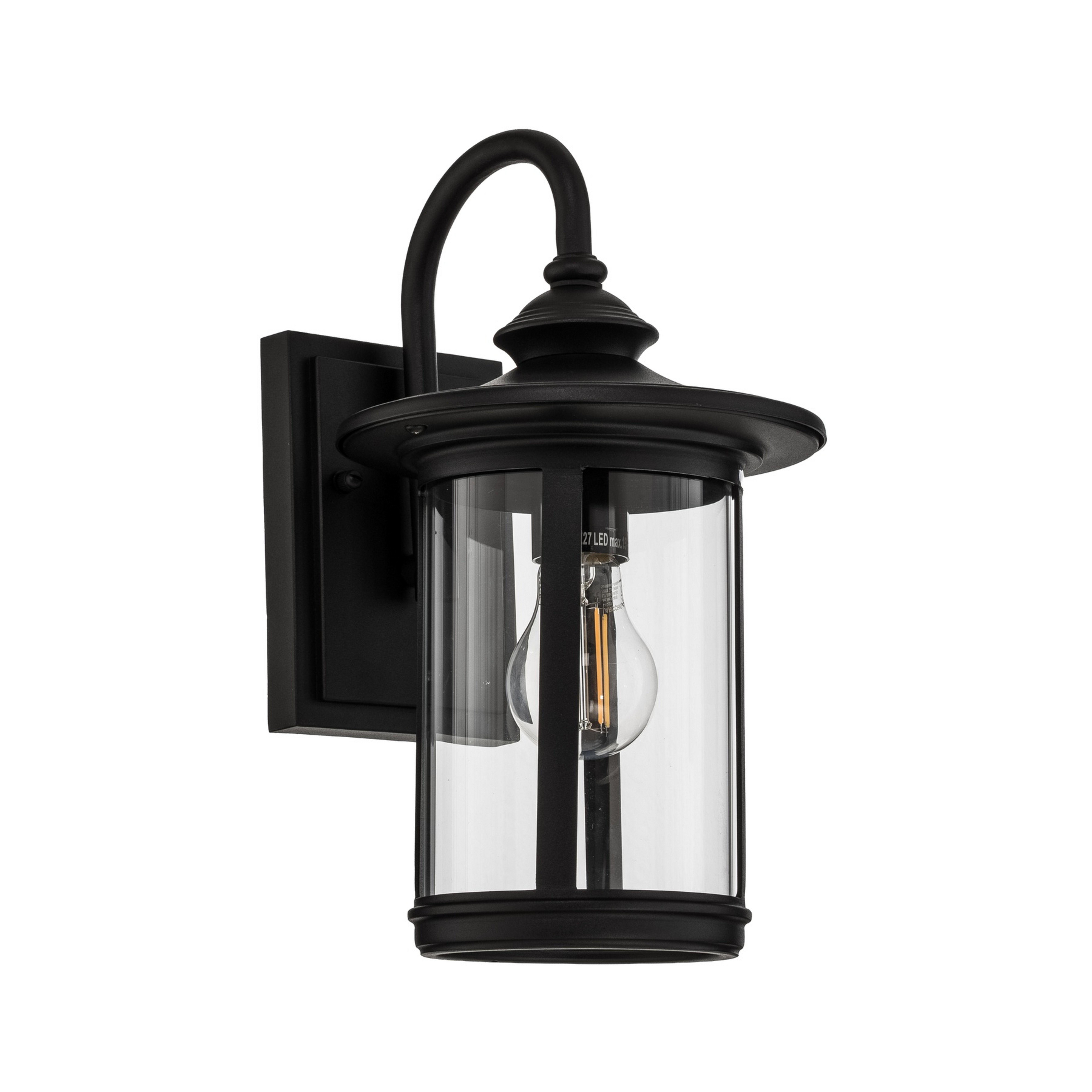 Zayn Ścienna Lampa Ogrodowa Black/Clear - Lindby