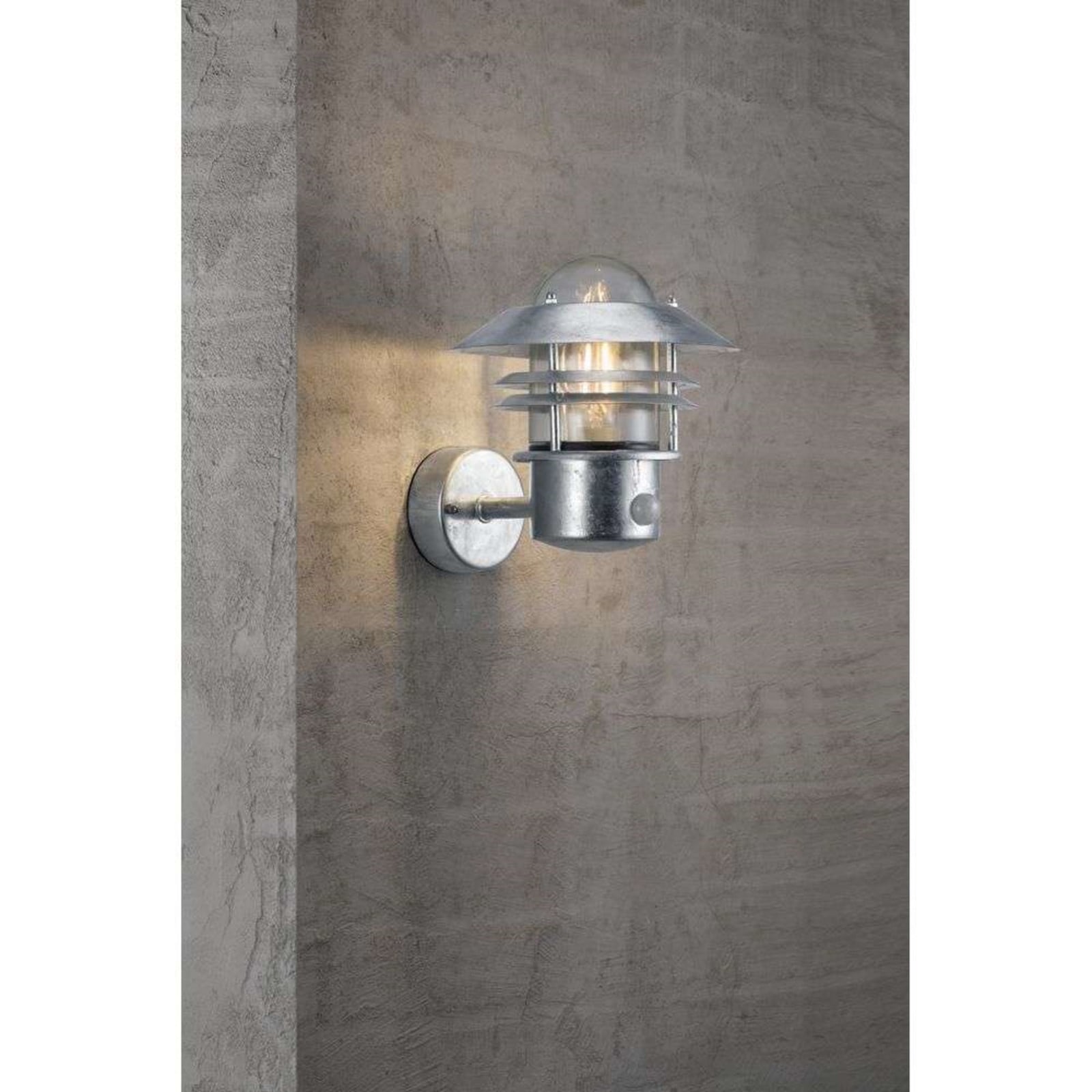 Blokhus Up V&auml;gglampa w/Sensor Galvanised Nordlux - Metall