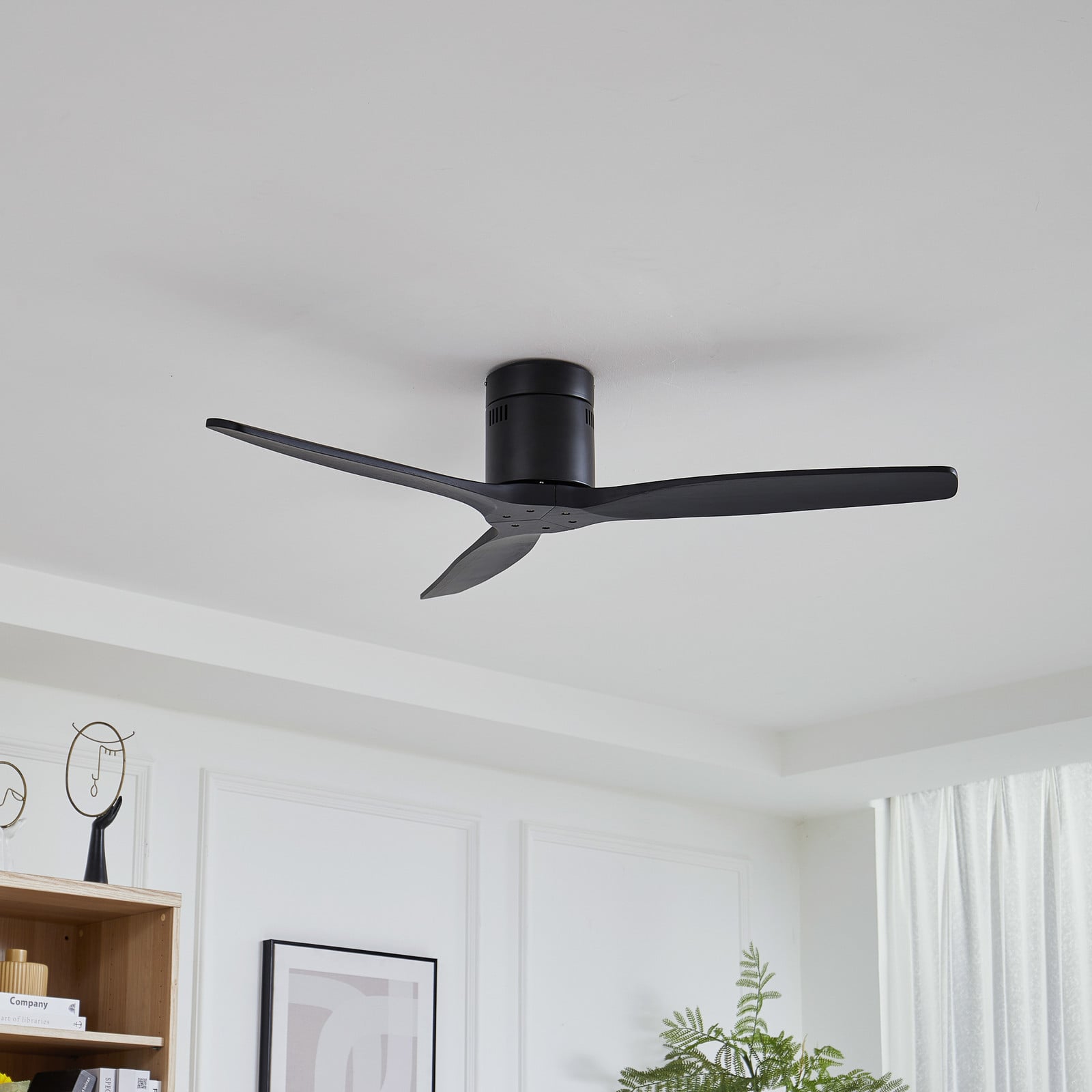 Lucande loftventilator Vindur, sort, DC, støjsvag, 132 cm - Stue - Moderne - Metal