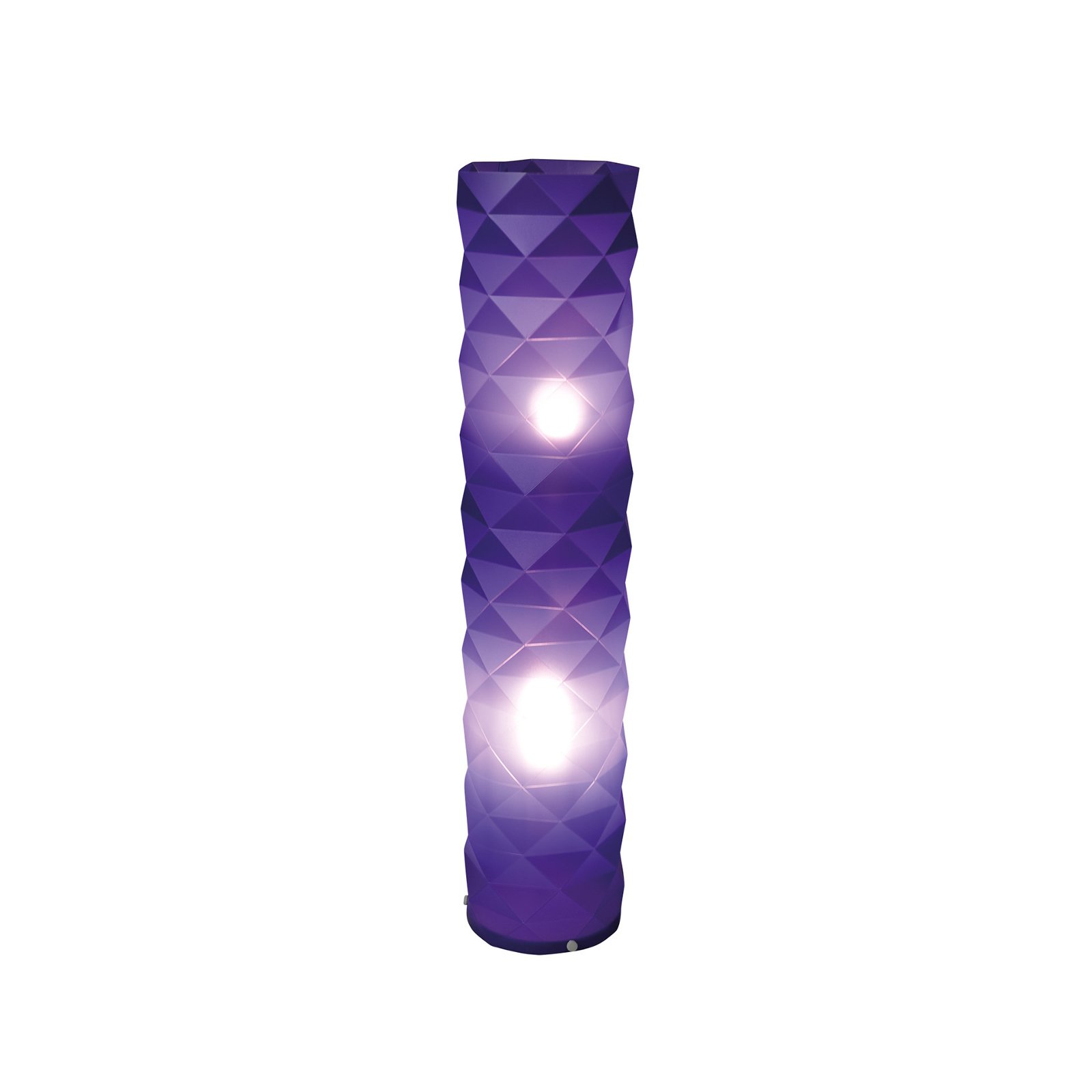 Lámpara de pie Elia en violeta, interruptor de pie