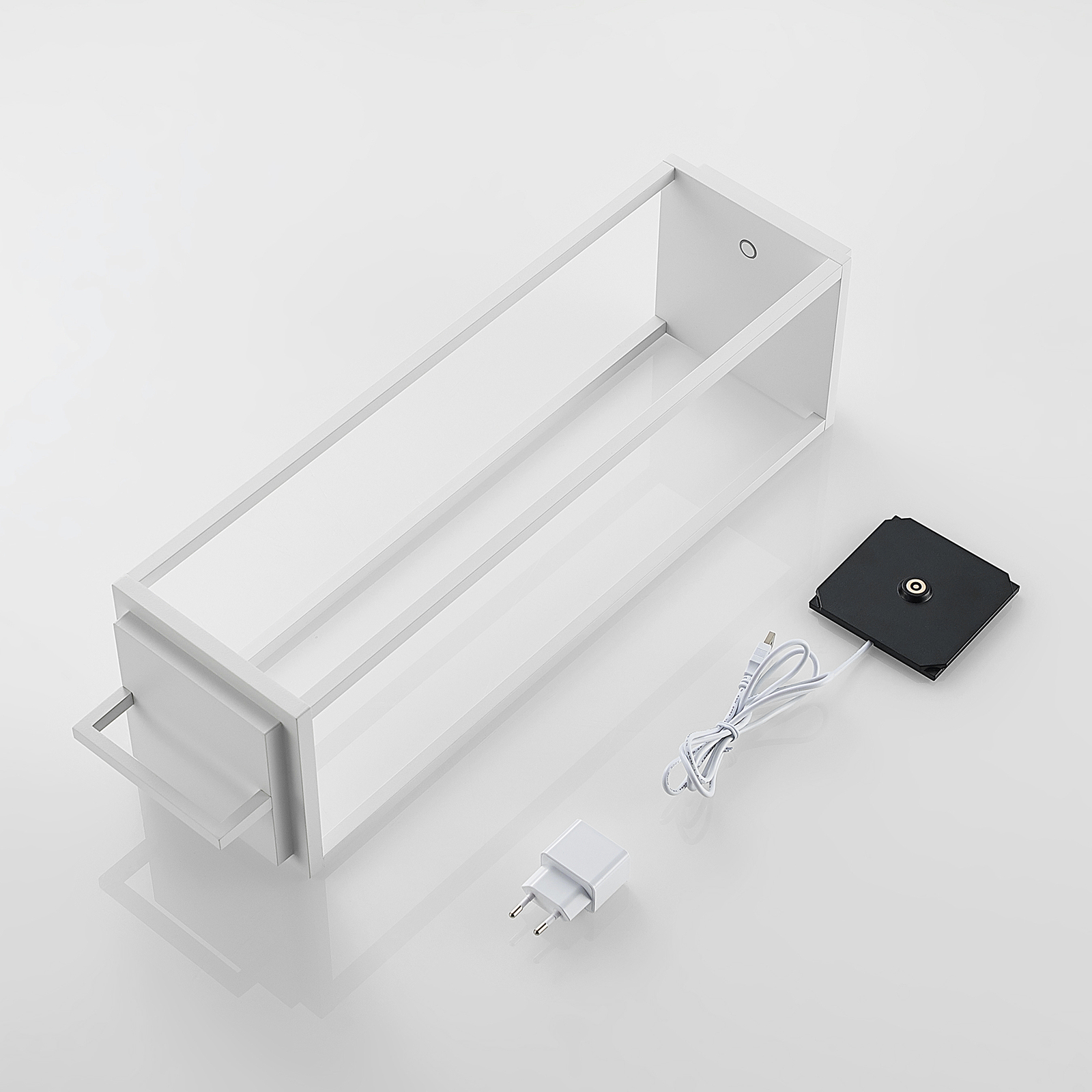 Lucande Elaja LED-Außenlaterne, USB, weiß