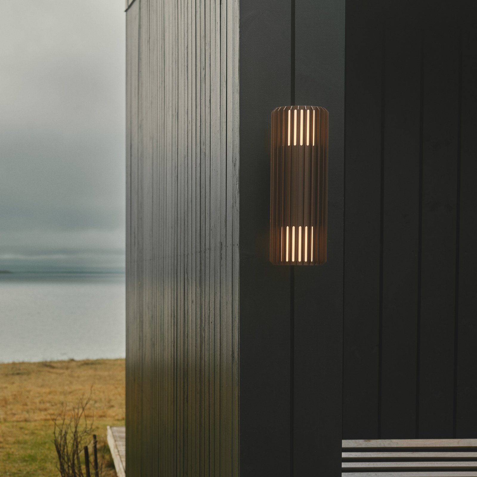 Aludra Double Kültéri Fali Lámpa Seaside Metallic Brown - Nordlux