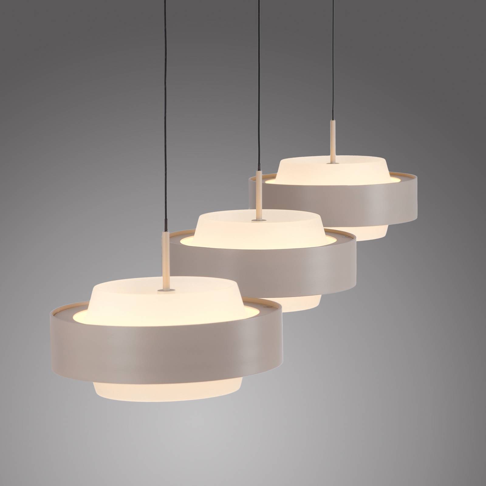 Schöner Wohnen żyrandol LED Elmo, Sandbrise, 3-punktowa, 3000 K