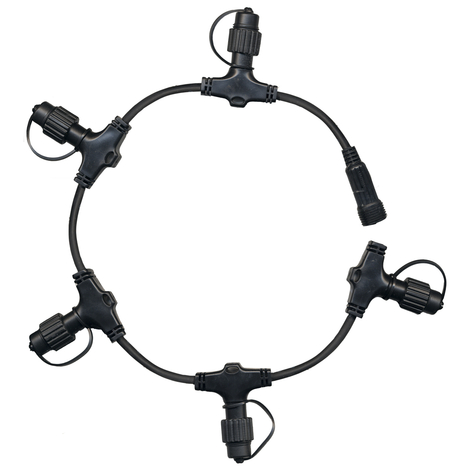 Erweiterungskabel Ring m. 5 Anschlüssen, System 24