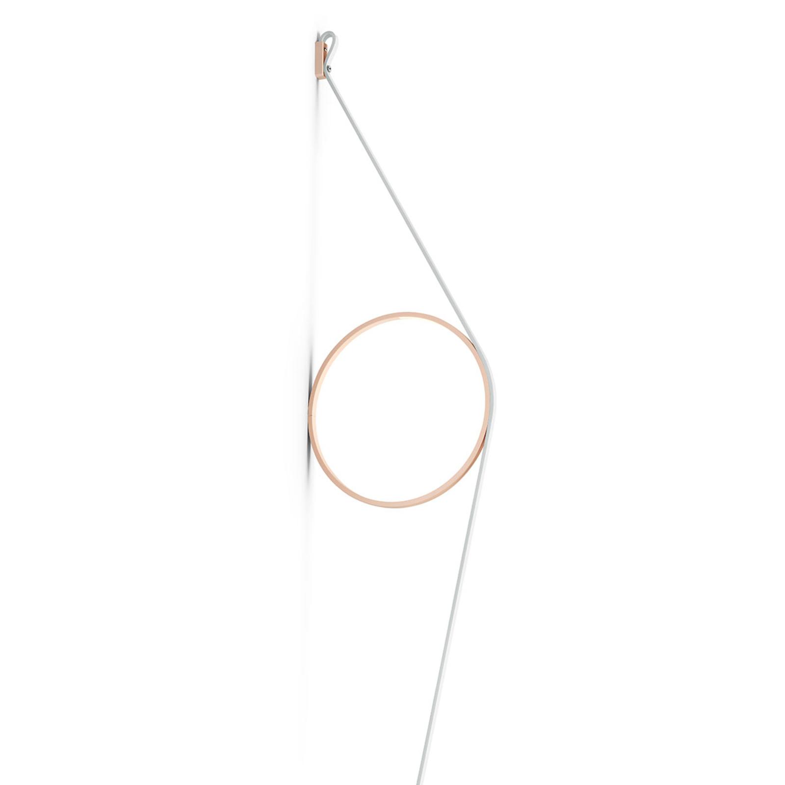 FLOS Wirering applique LED bianca, anello rosa
