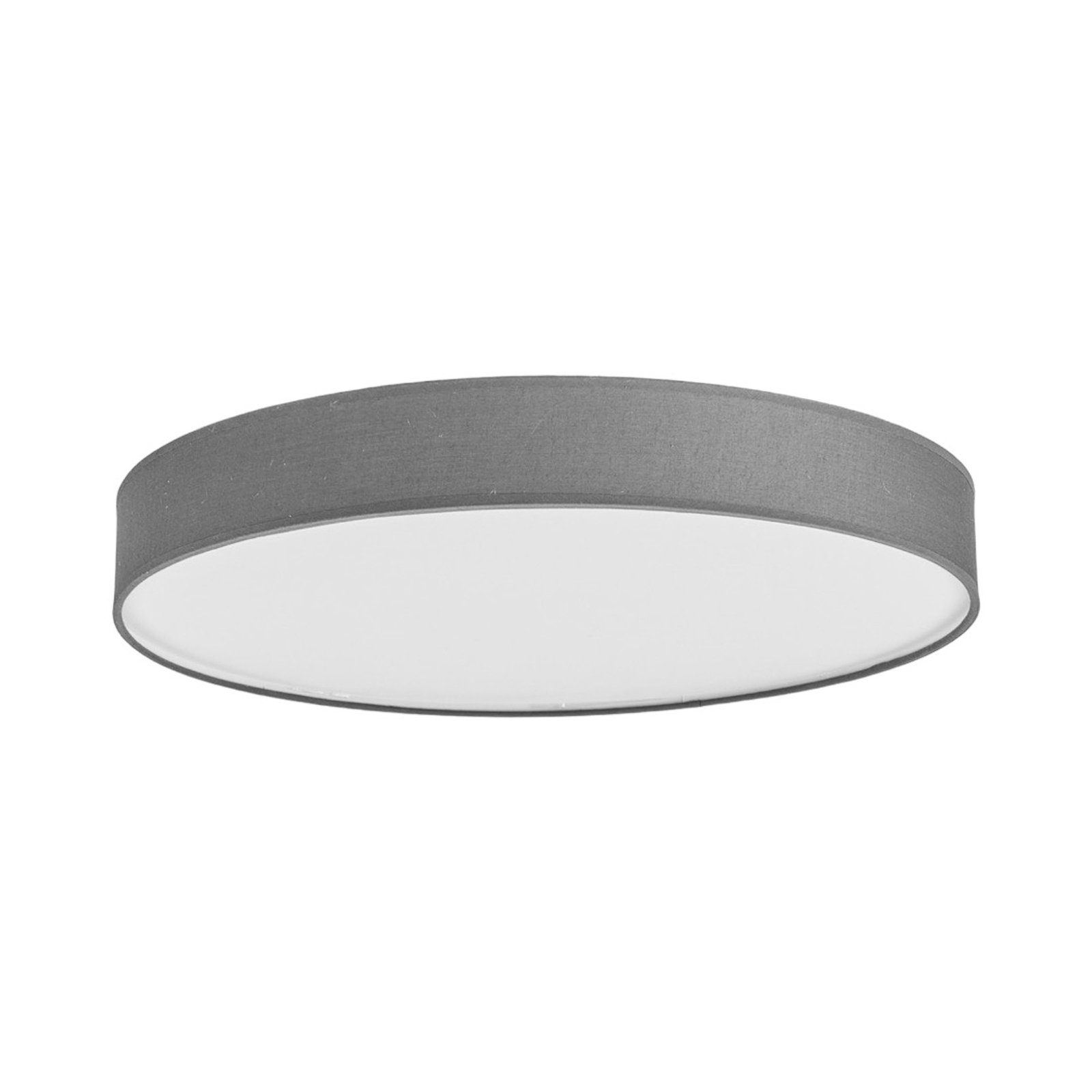 Fabric LED ceiling lamp Saira, 50 cm, grey