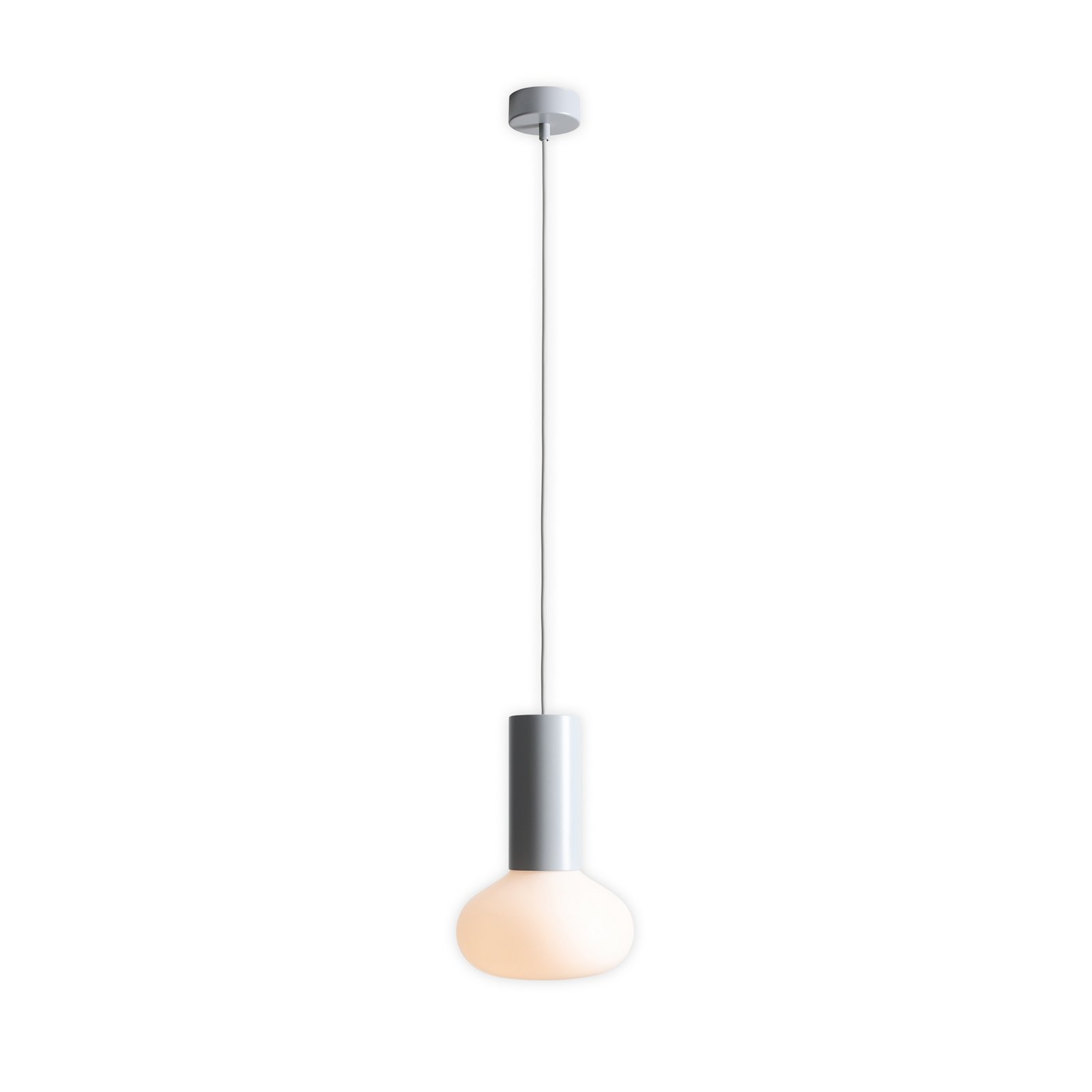 Hängeleuchte Flo, grau, 1-flammig, Glas Hängeleuchte Flo, grau, 1-flammig, Glas