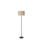 Lampe sur pied Meadow, noir, marron, fibre naturelle, acier