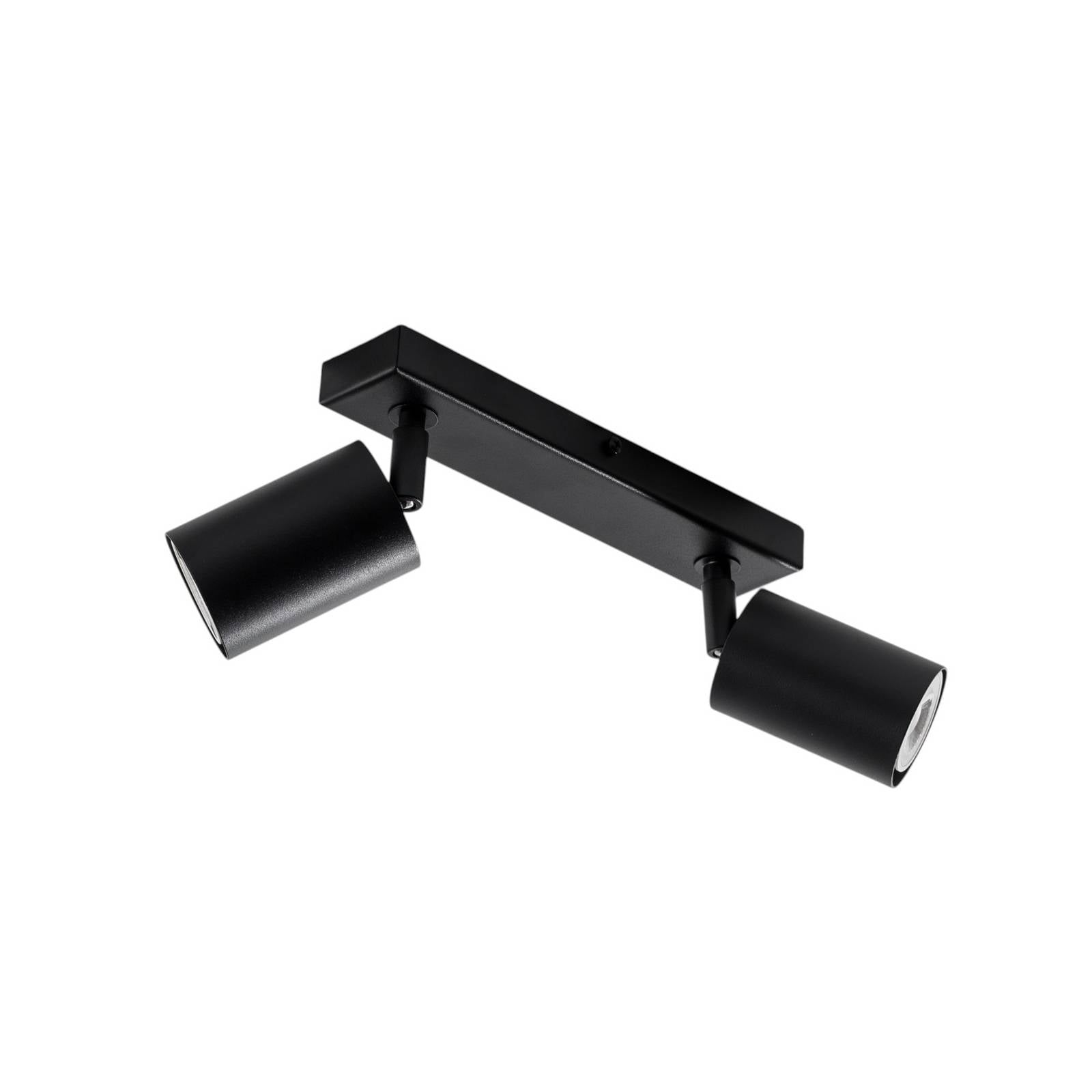 Deckenstrahler Zoom, 2-flammig, schwarz