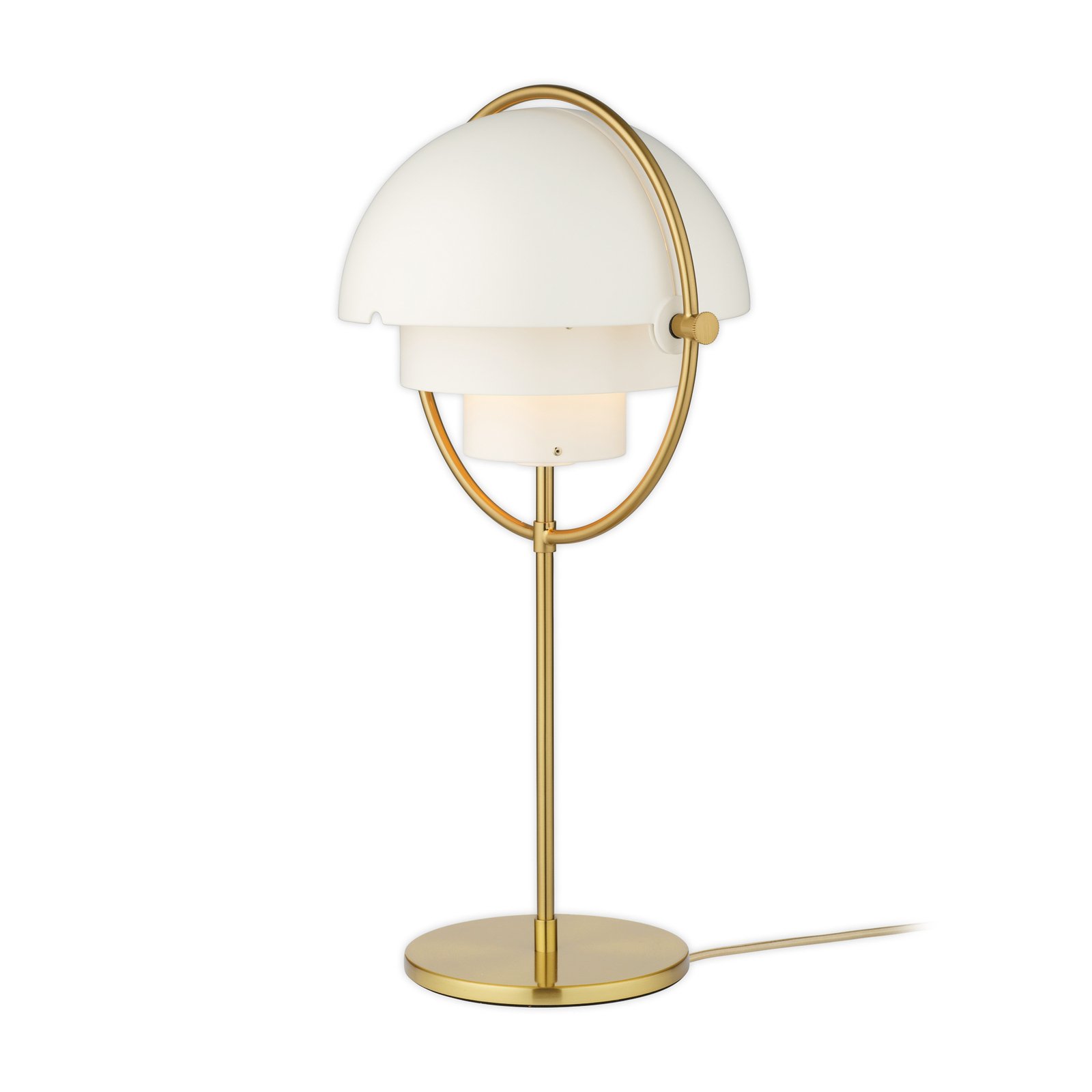 GUBI Multi-Lite table lamp, height 50 cm, brass/white