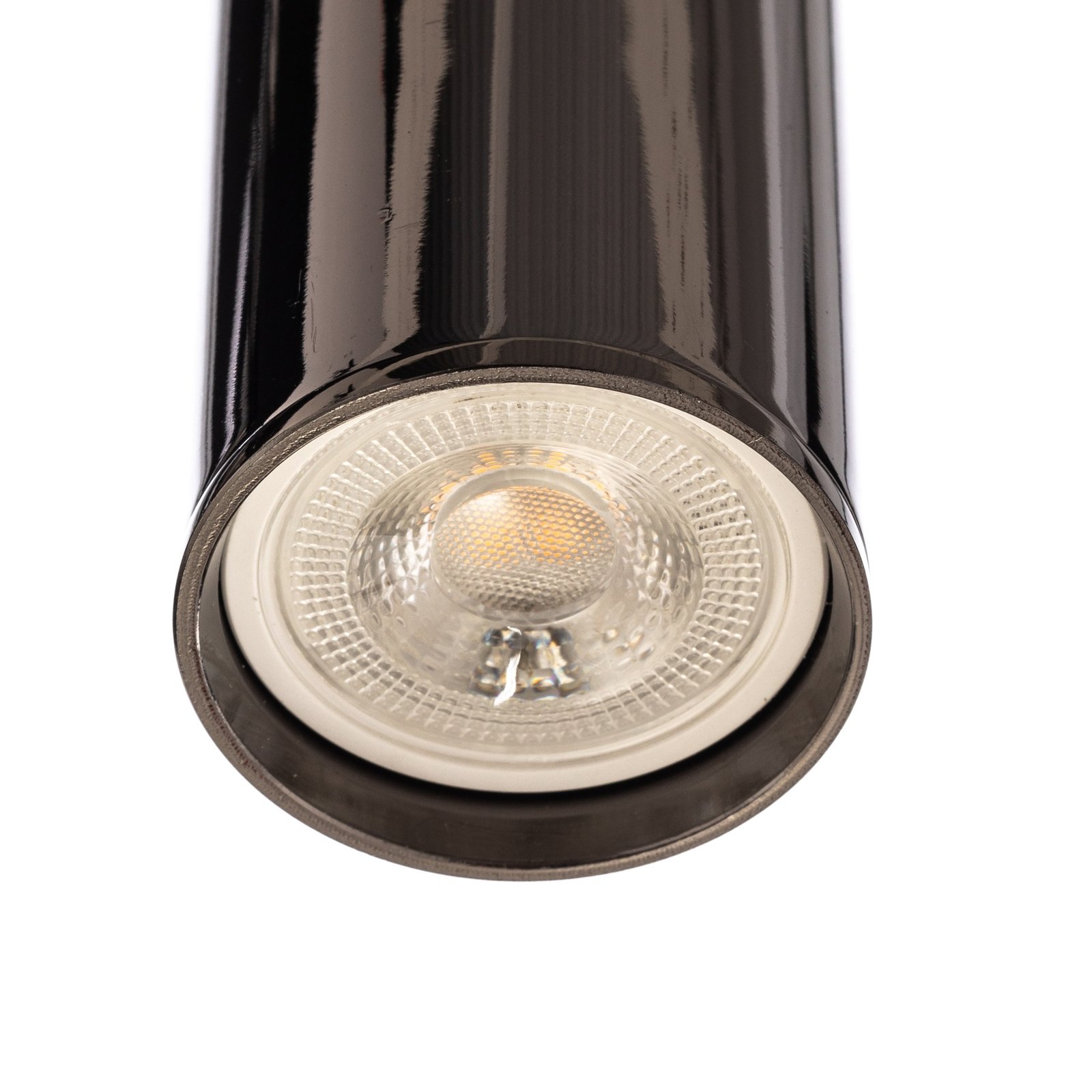 Spotte downlight, black and chrome, 2-bulb