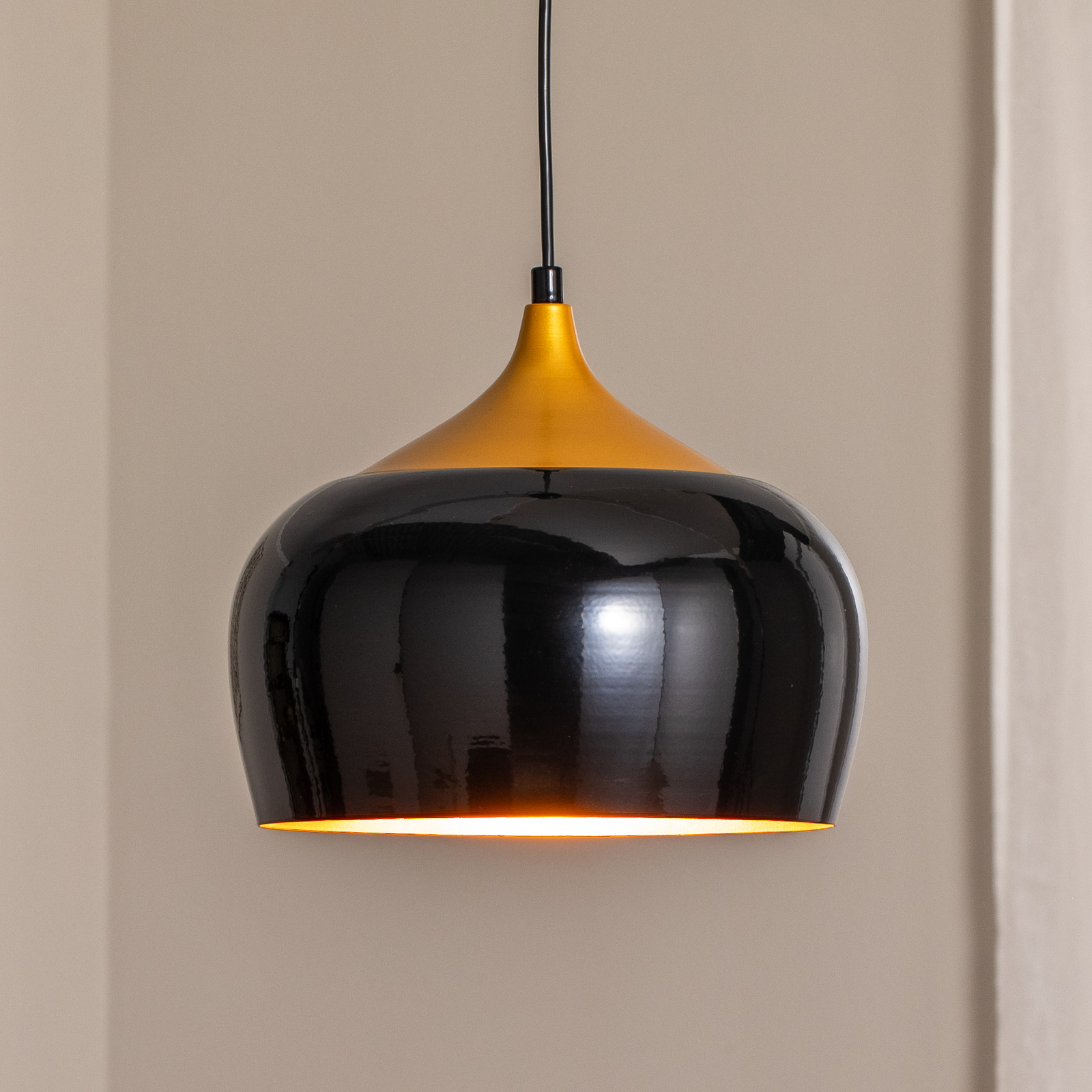 Berceste 212-S függő lámpa Ø30cm fekete/arany