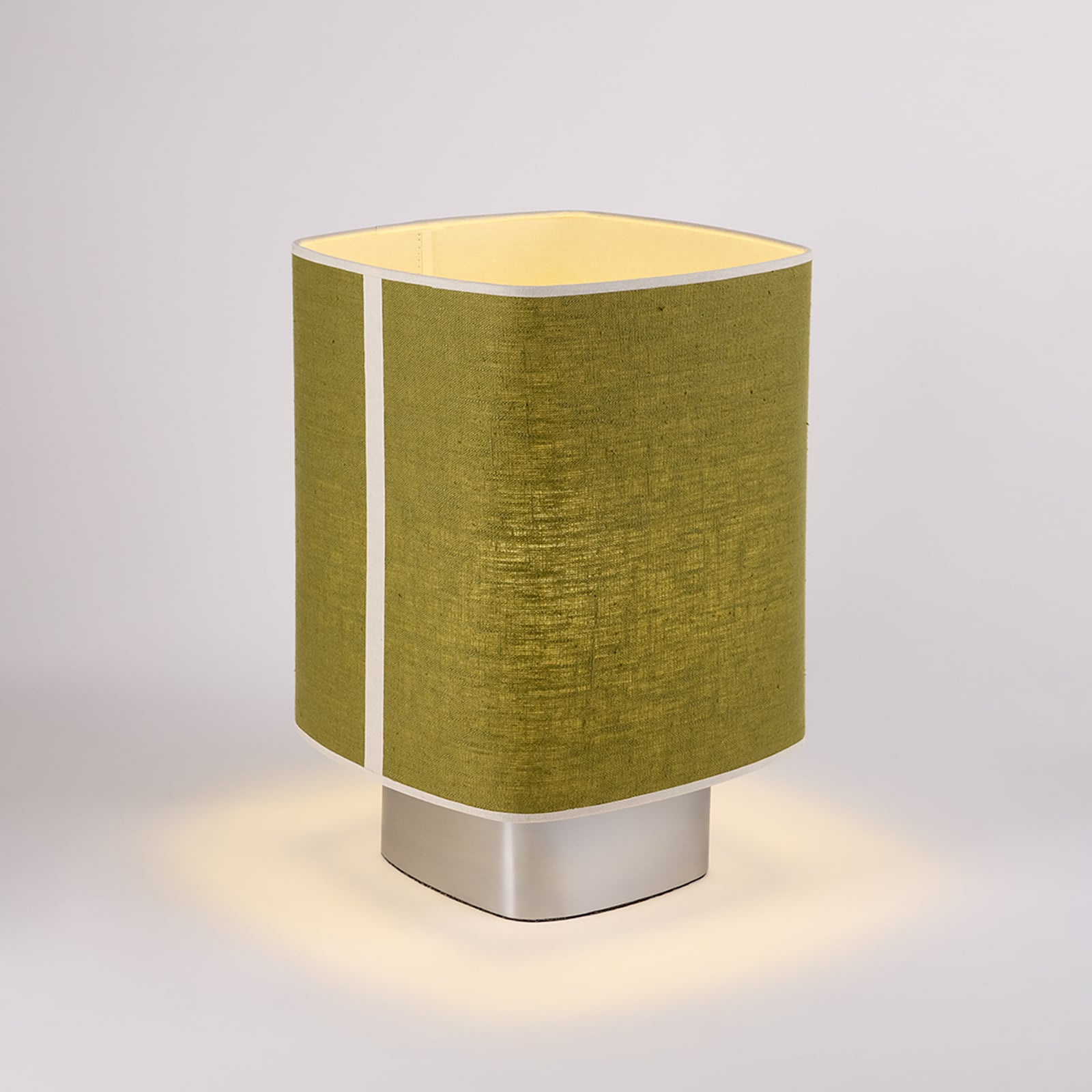 MARKET SET tafellamp Dolce, avocadogroen, linnen, E27