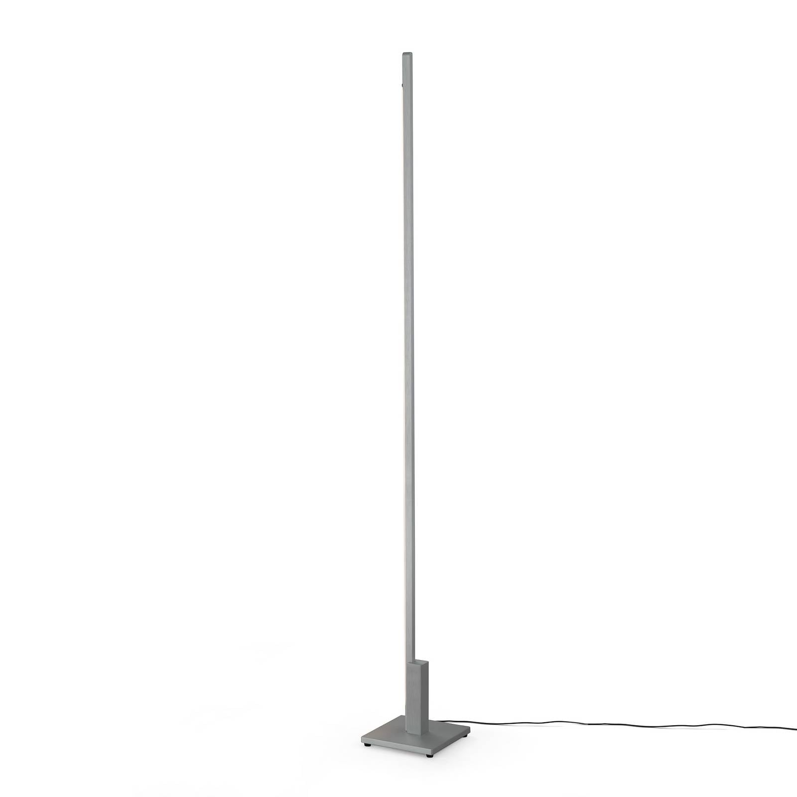 Quitani LED-Stehleuchte Talon, eloxal natur, Metall, dimmbar
