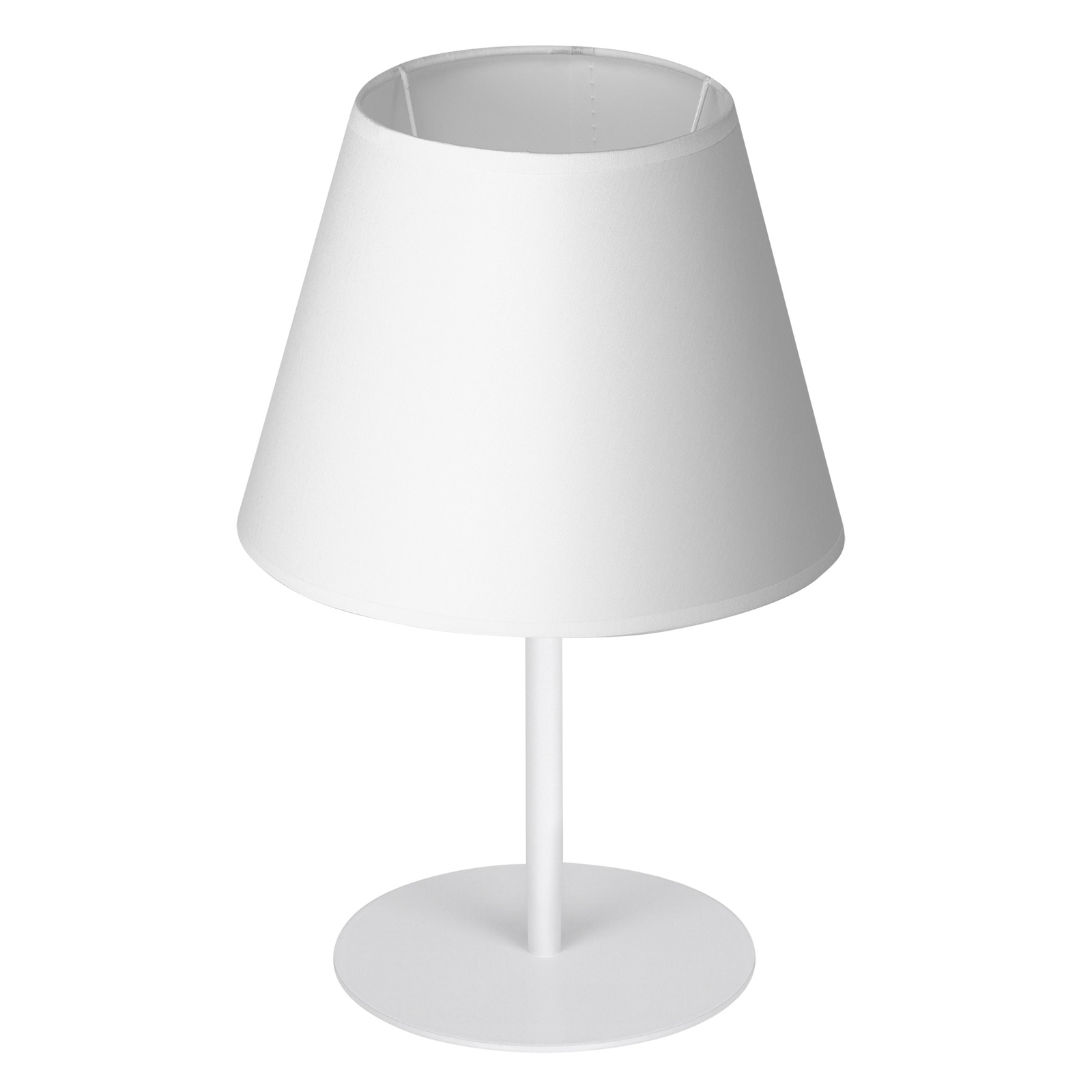 Lampa stołowa Soho, stożkowa wysokość 33 cm, biała