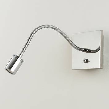 Lampe de lecture murale chromée Berfin, LED