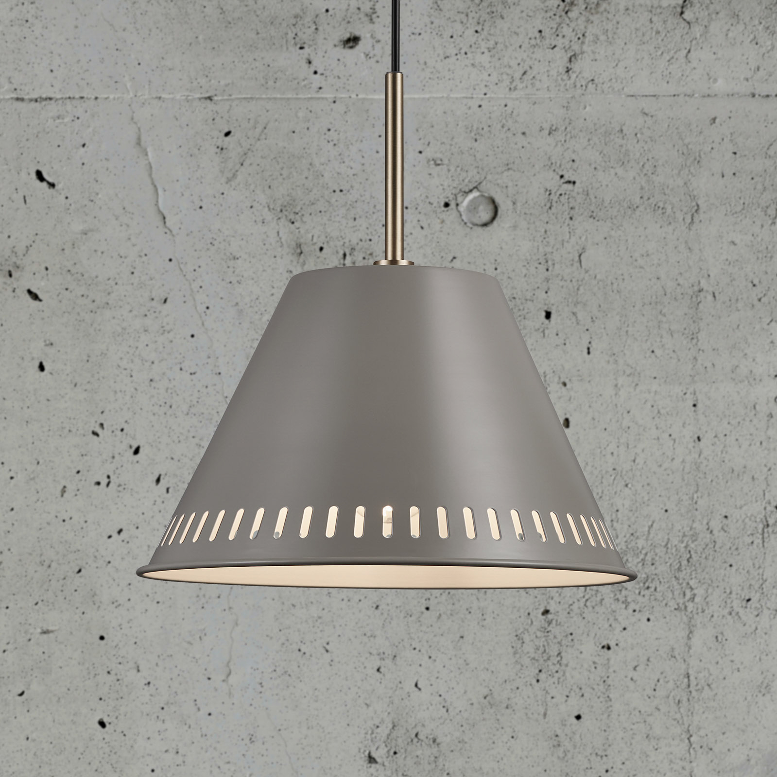 Lampada a sospensione Pine, 1 luce, grigio