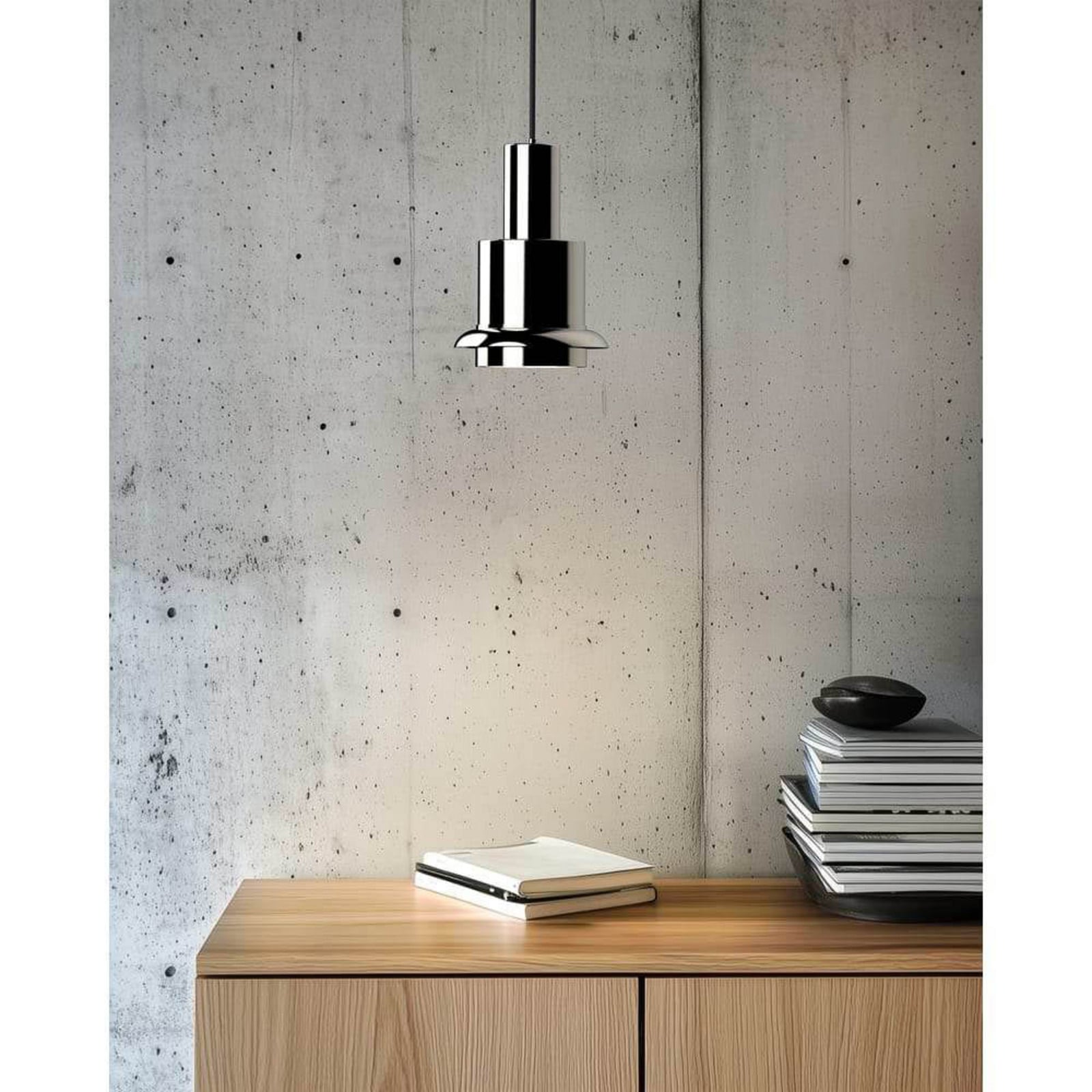 Chaumont Pendelleuchte Ø15xH22 Nickel/Nickel DCW - Wohnzimmer - Metall