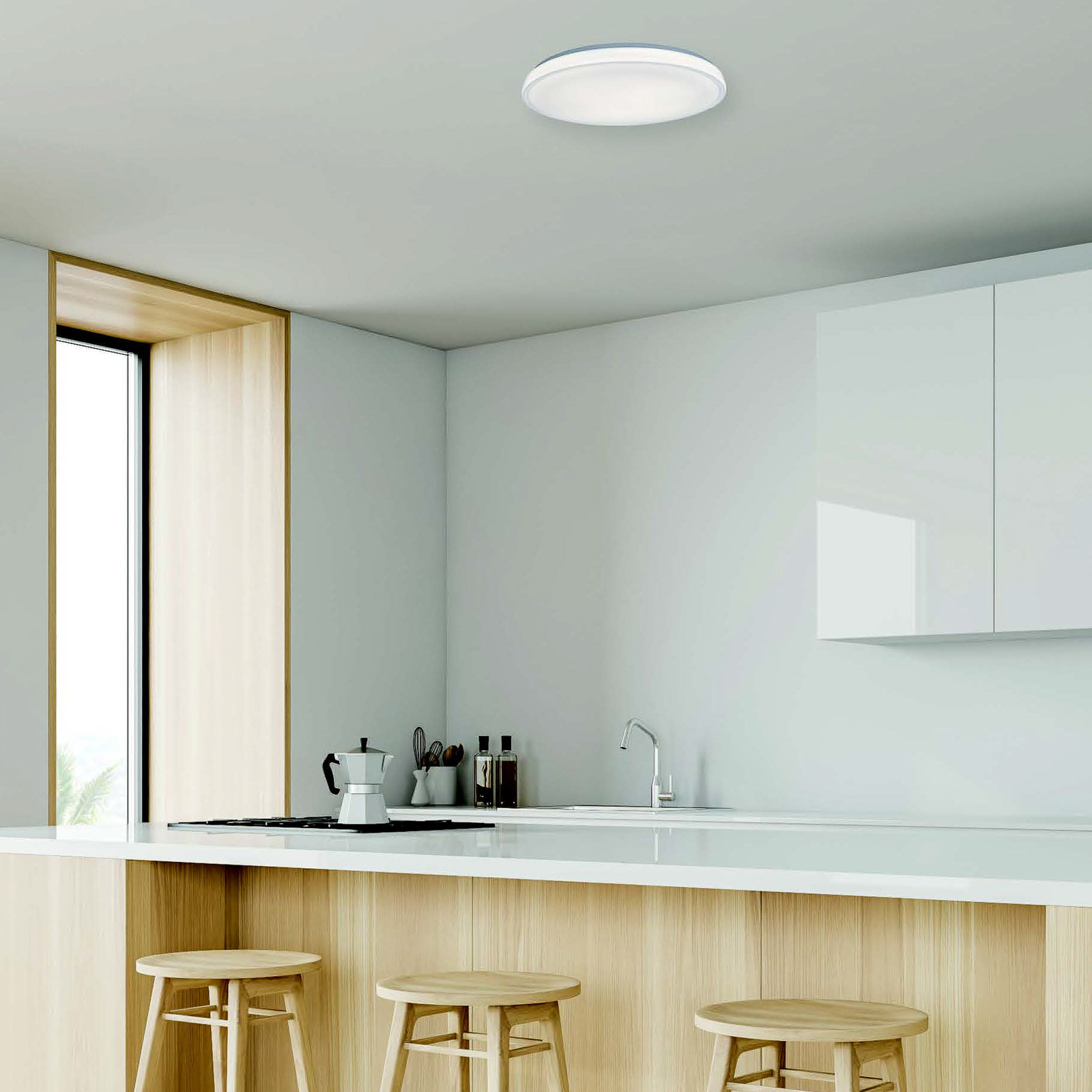 Virtuo LED ceiling light, CCT function, Ø 34 cm