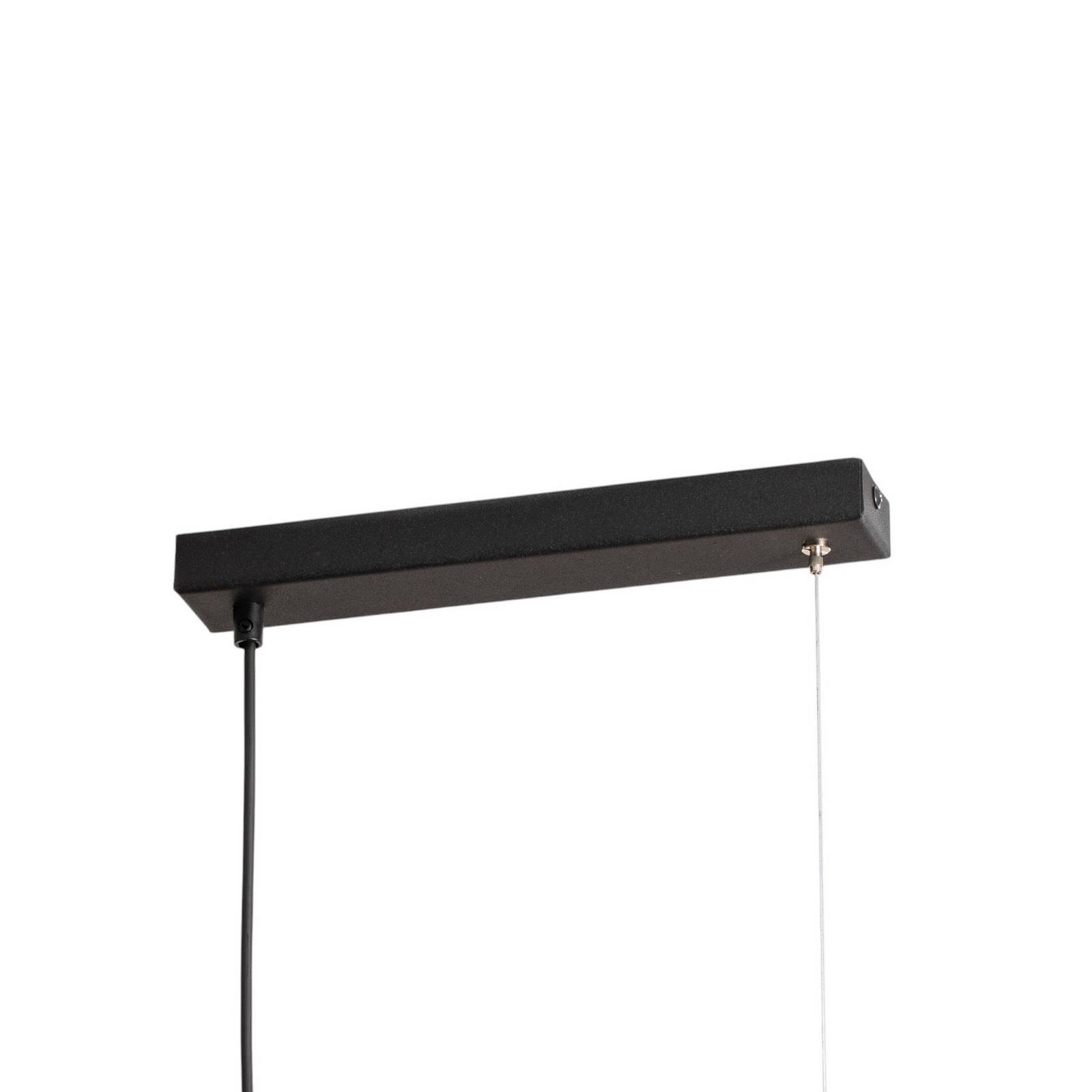 Lampa wisząca LED Teo, sosna, 126 cm, ściemniacz dotykowy