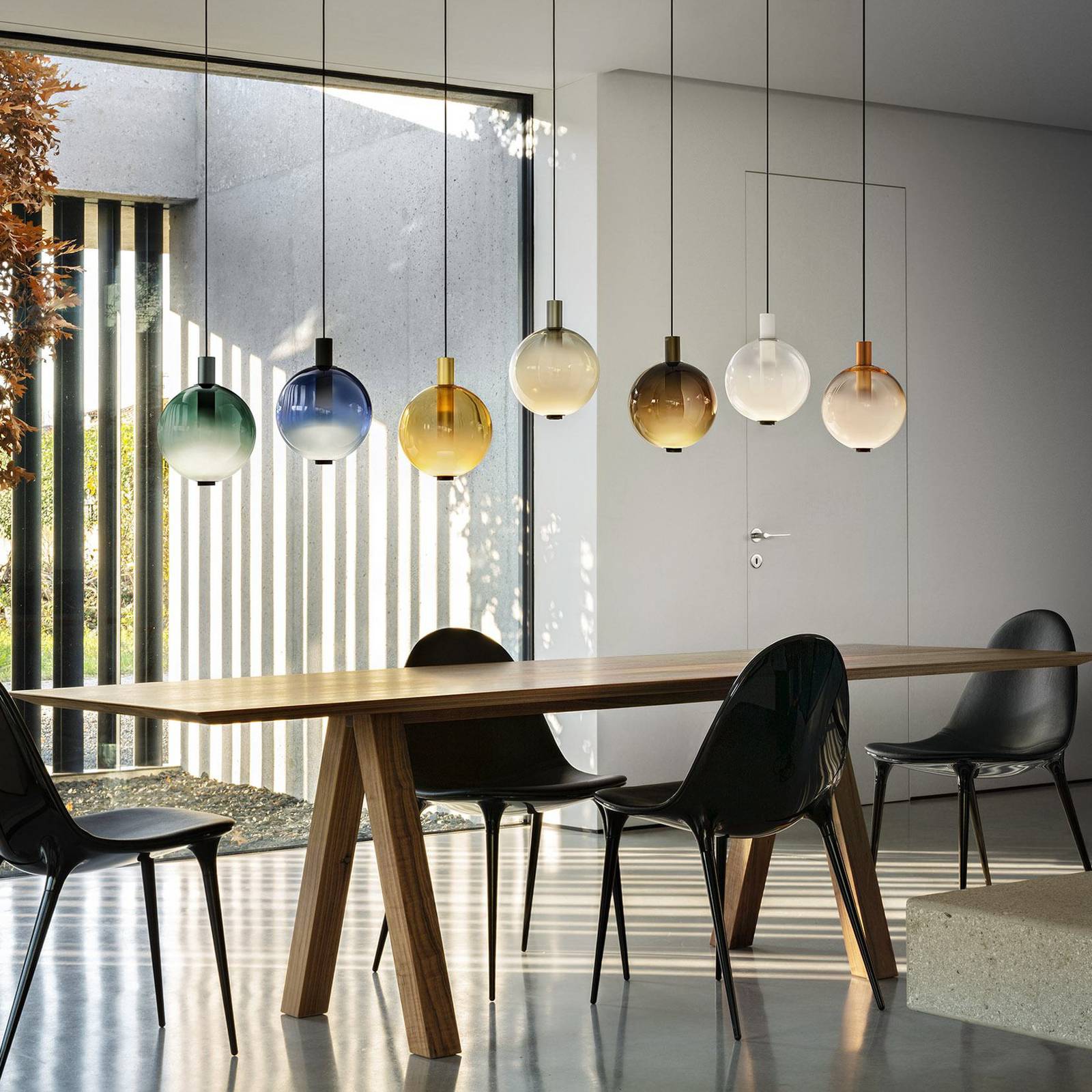 OLEV Żyrandol LED BEAM STICK NUANCE, zielony, Ø 20 cm, 927