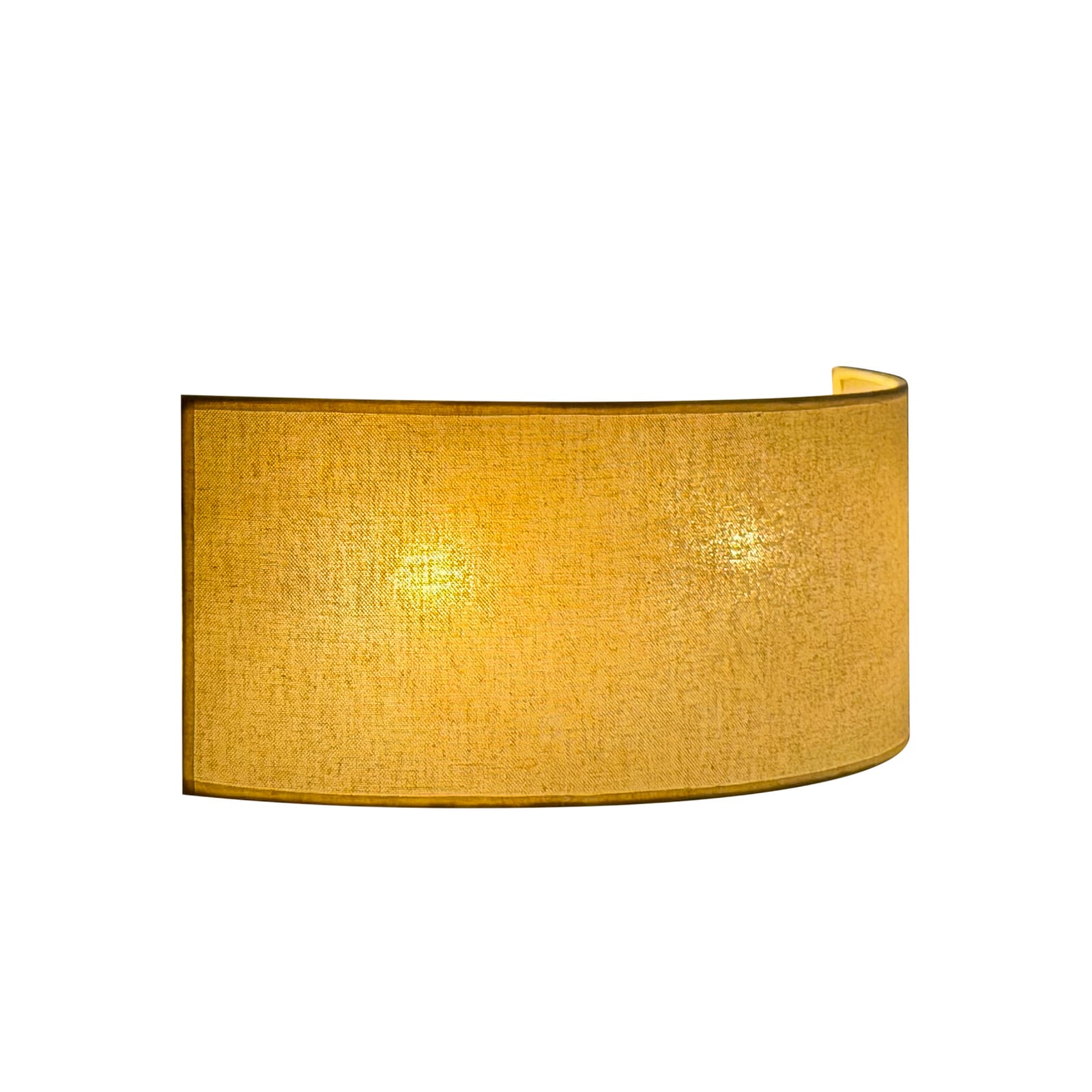 Applique Nature color crema, larghezza 40 cm, tessuto, luce verso l'alto/verso