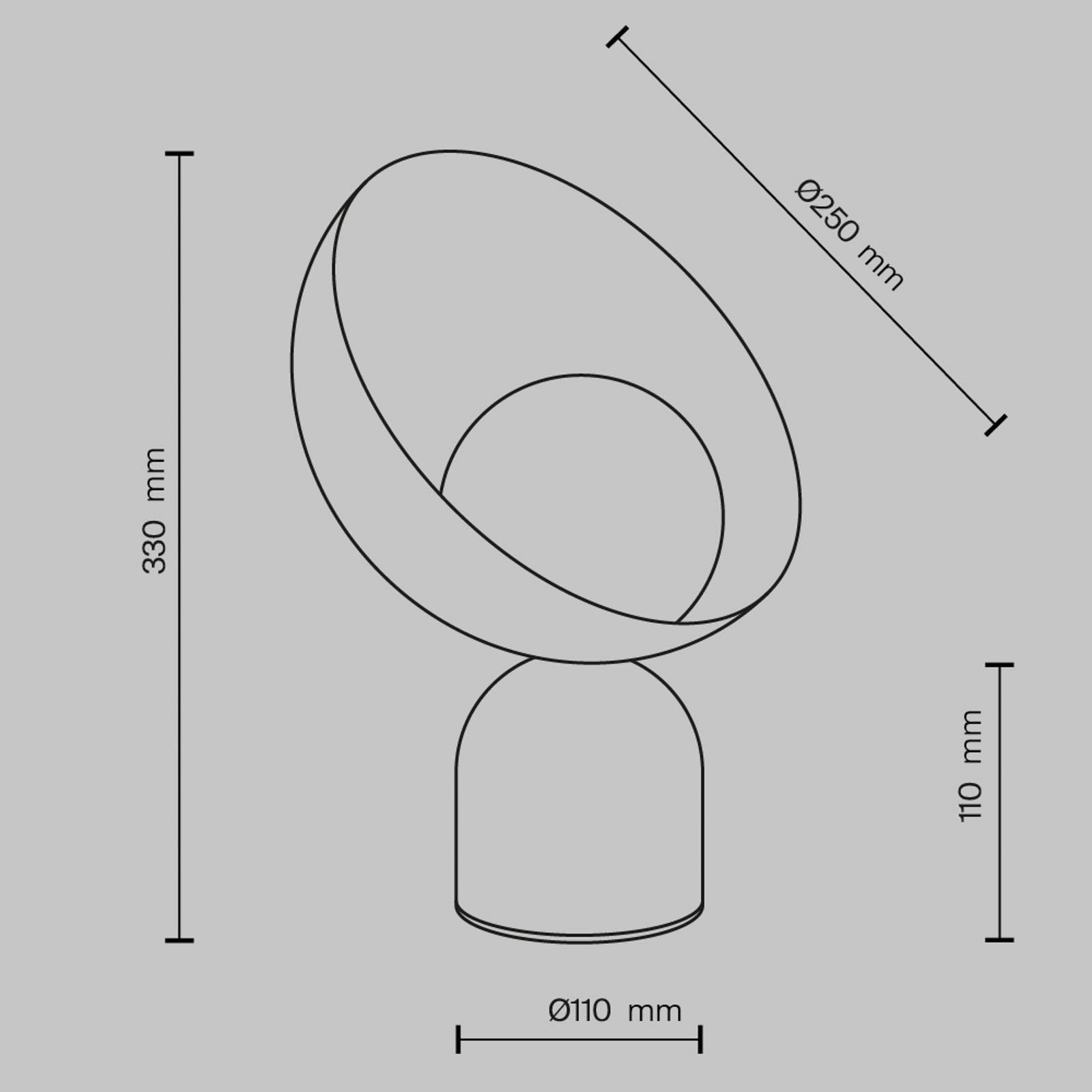 Lampe à poser Maytoni Tavo, noir, pierre/verre, hauteur 33 cm