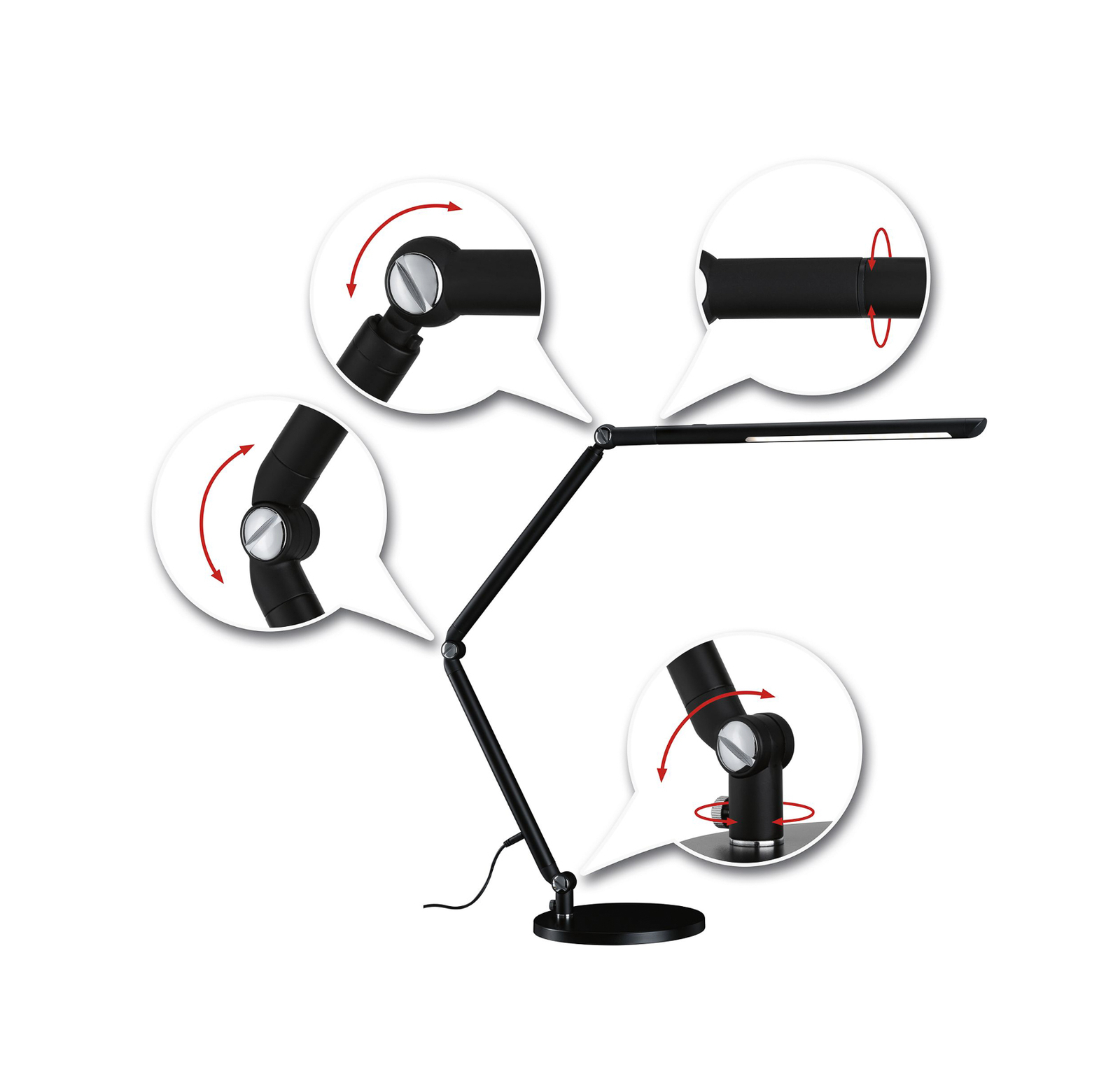 Flexbar Lampe de Table Tunable Blanc/3-step Noir - Paulmann