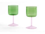 Tint Wine Glass Set of 2 Green/ Pink - HAY