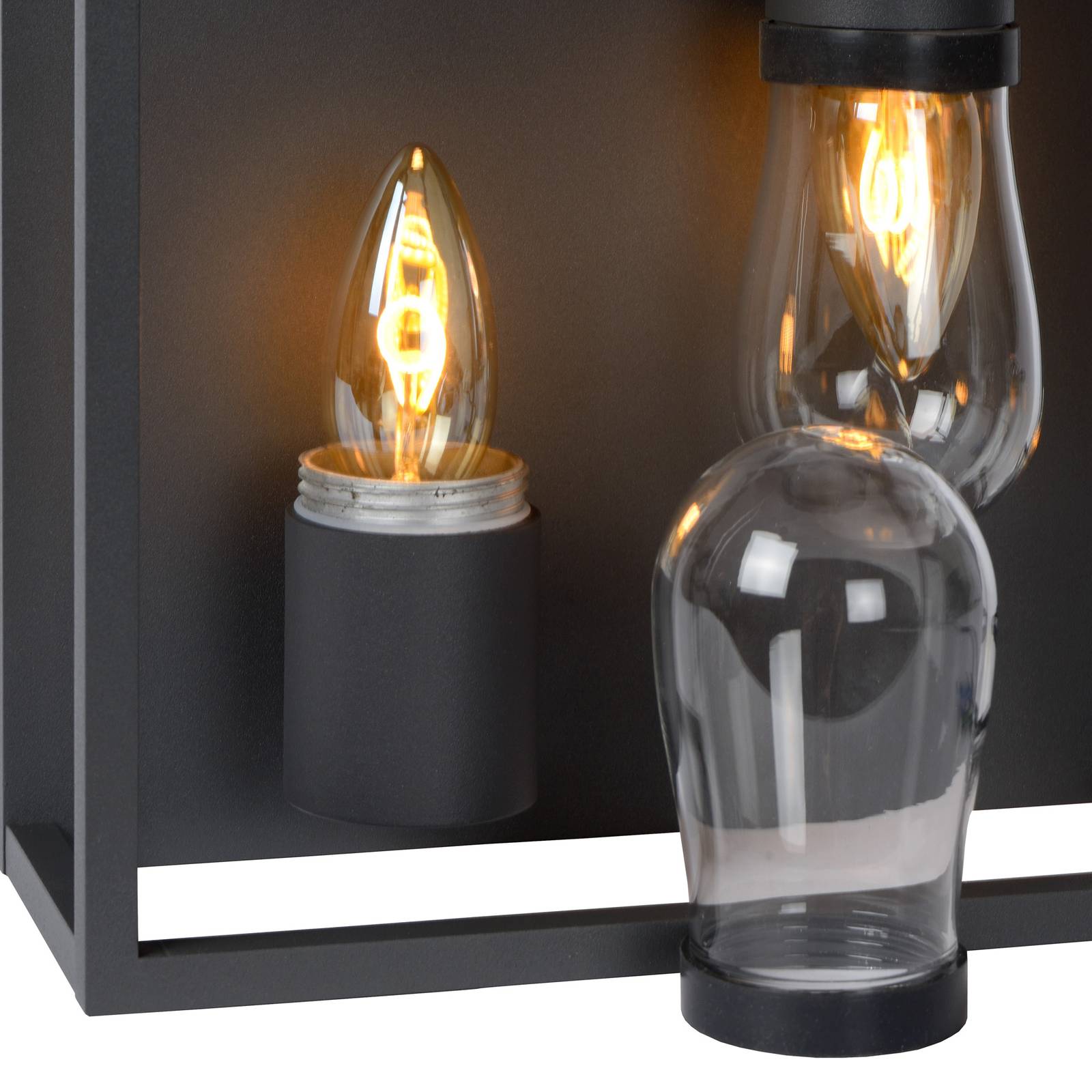 Lampa sufitowa Carlyn łazienkowa 2-punktowa czarna