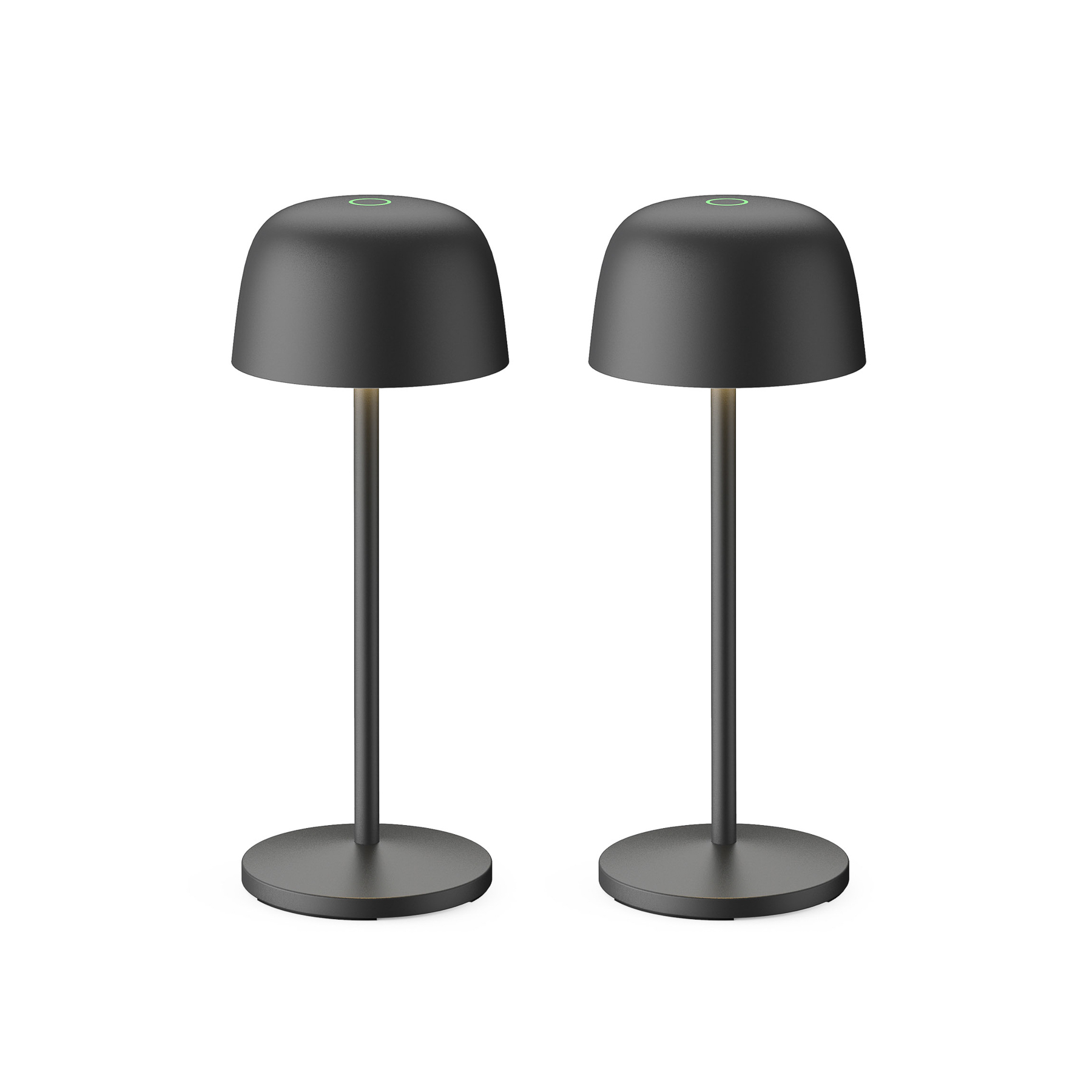Lindby LED table lamp Arietty, black, set of 2, aluminium Lights.ie